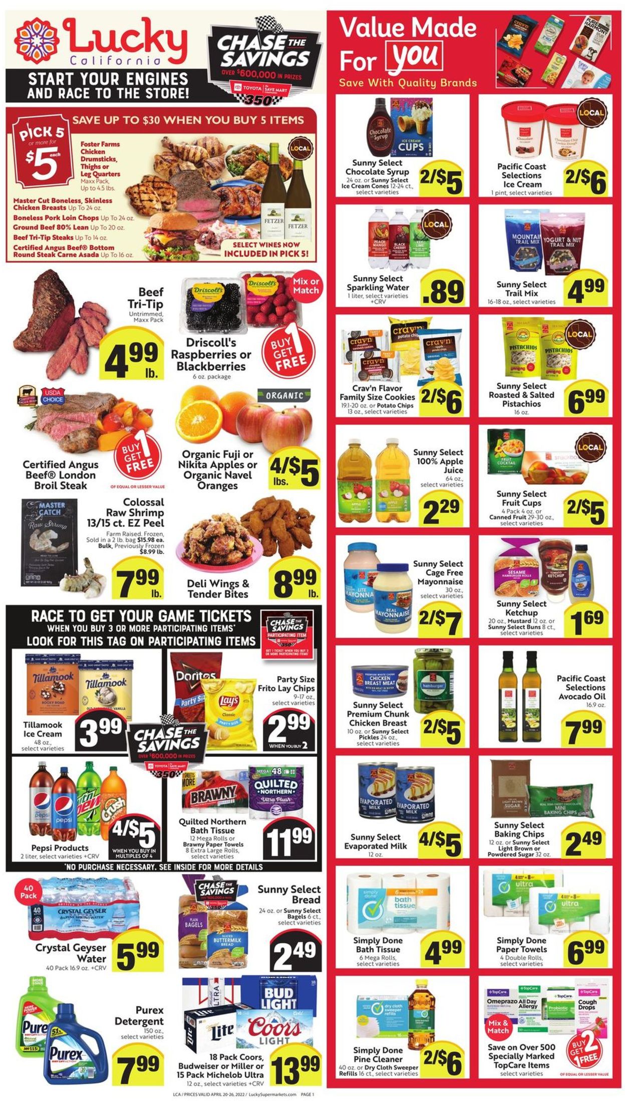 Lucky Supermarkets Ad from 04/20/2022