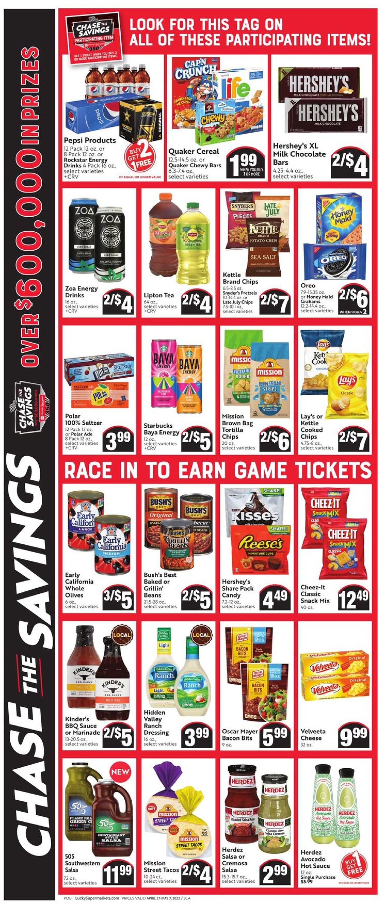Lucky Supermarkets Ad from 04/27/2022