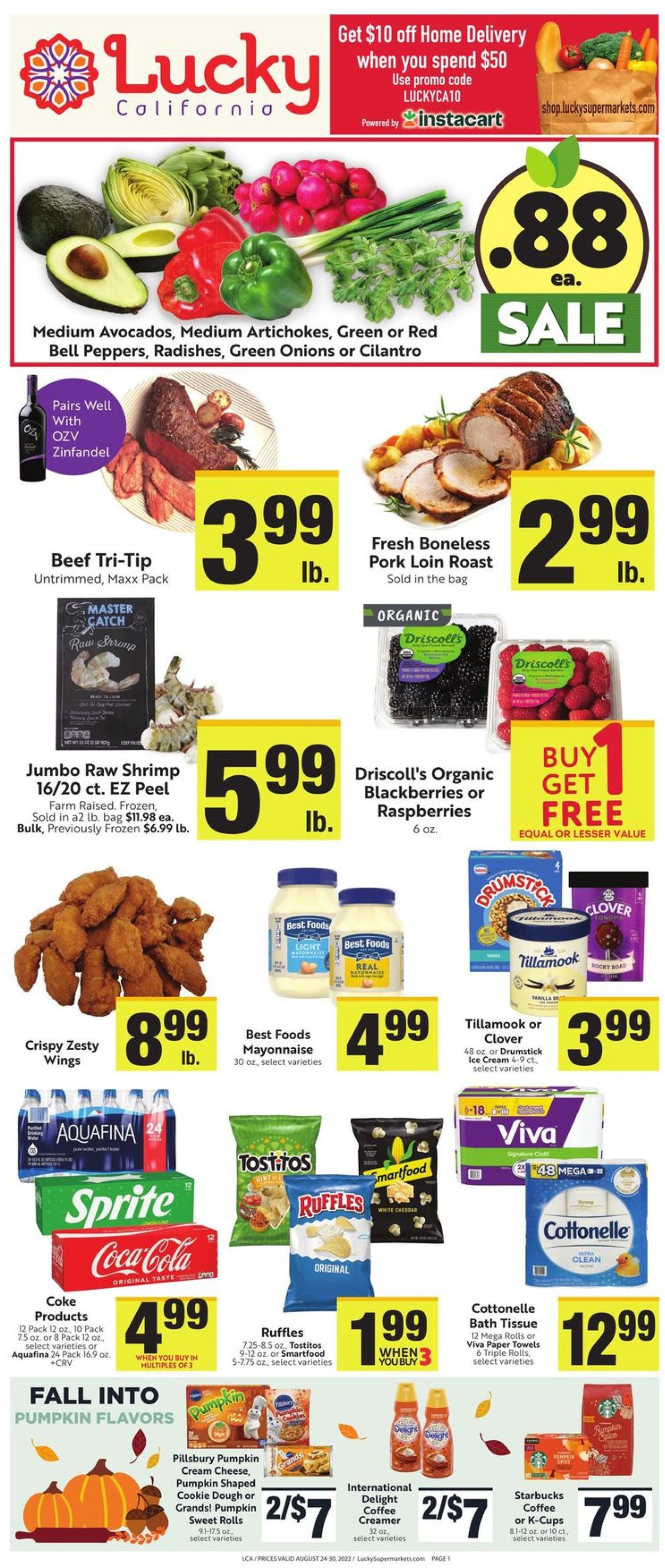 Lucky Supermarkets Ad from 08/24/2022