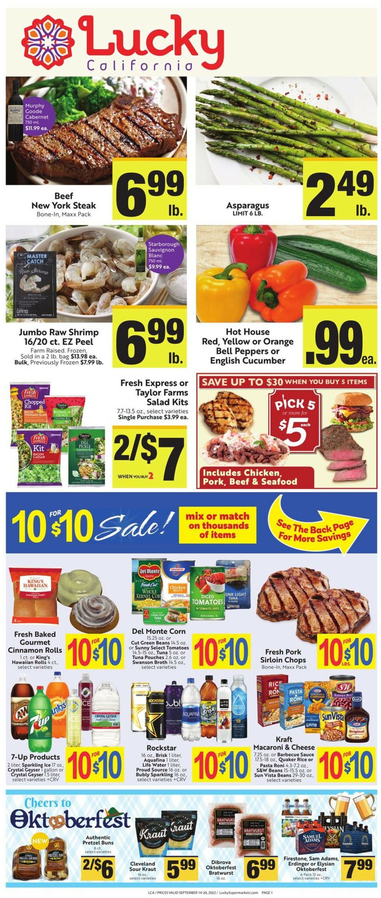 Lucky Supermarkets Ad from 09/14/2022