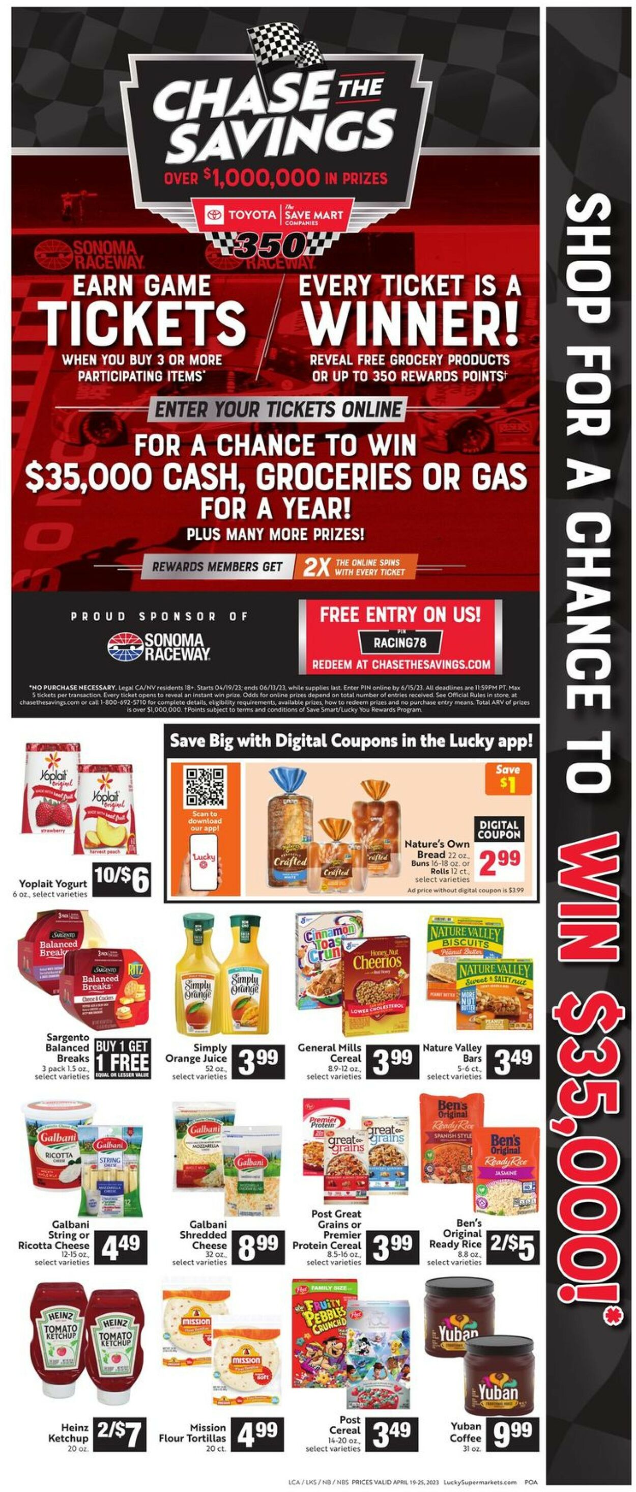 Lucky Supermarkets Ad from 04/19/2023