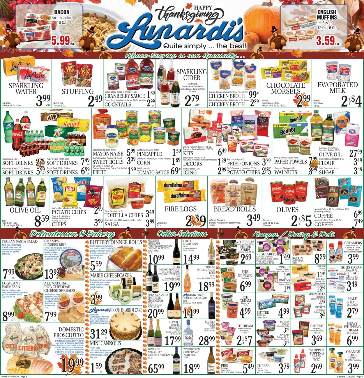 Lunardi's Ad from 11/15/2022