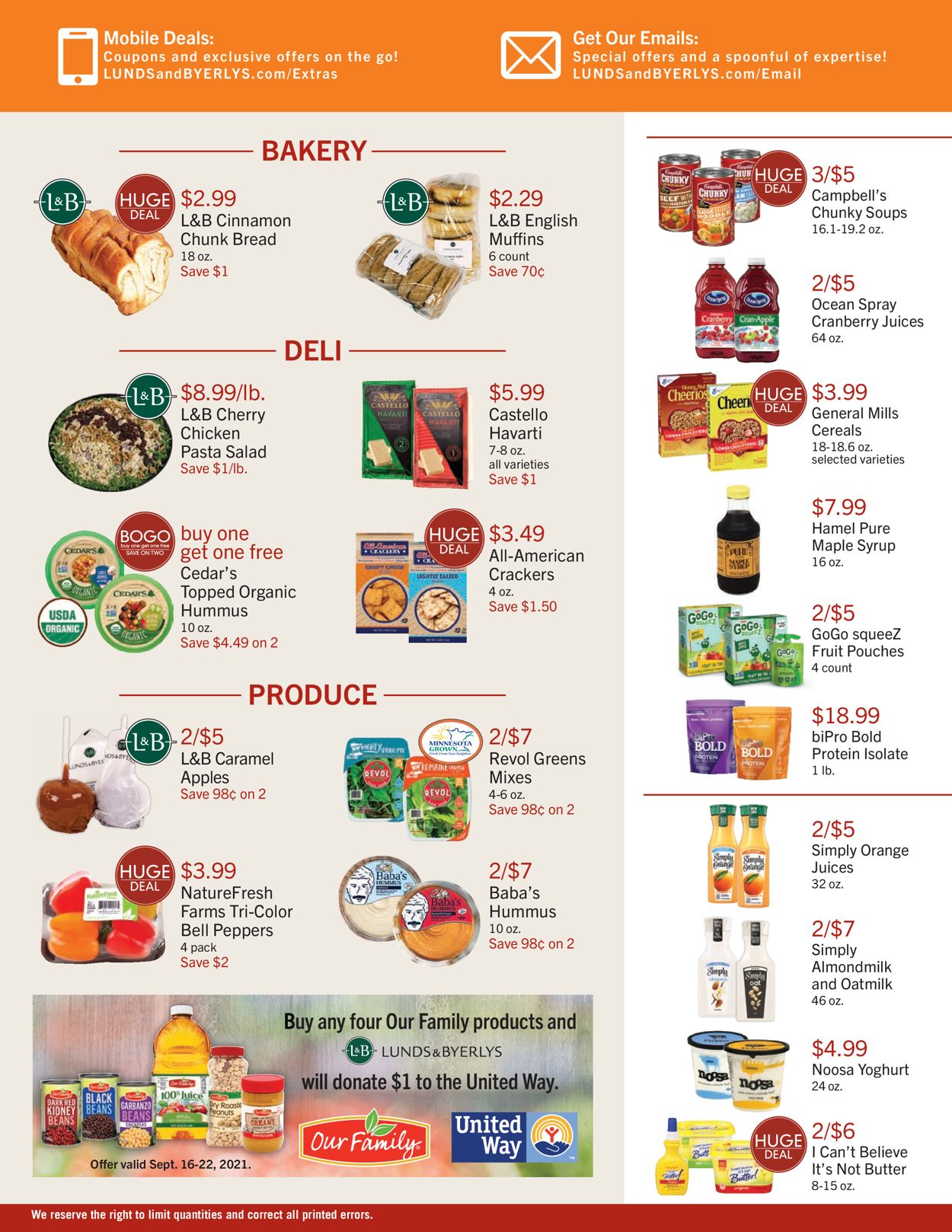 Lunds & Byerlys Ad from 09/16/2021