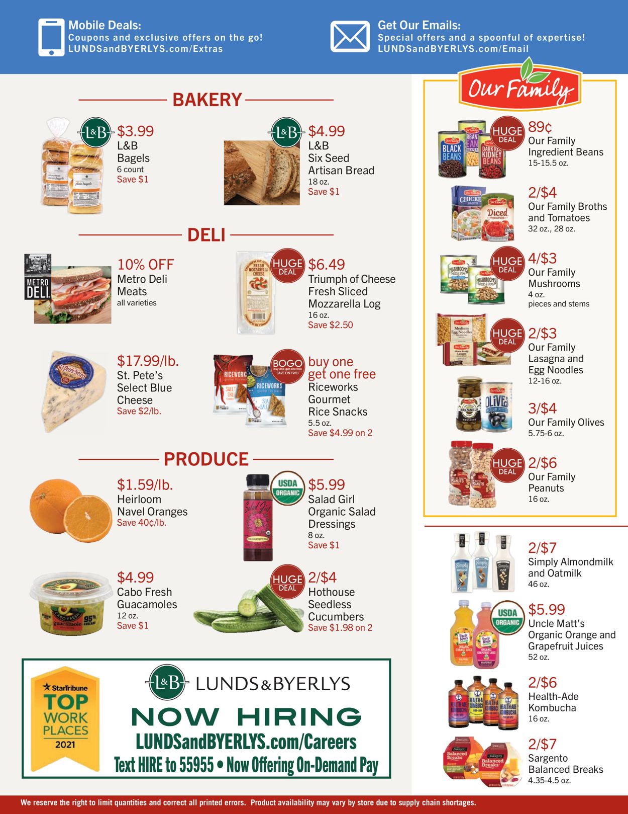 Lunds & Byerlys Ad from 01/01/2022