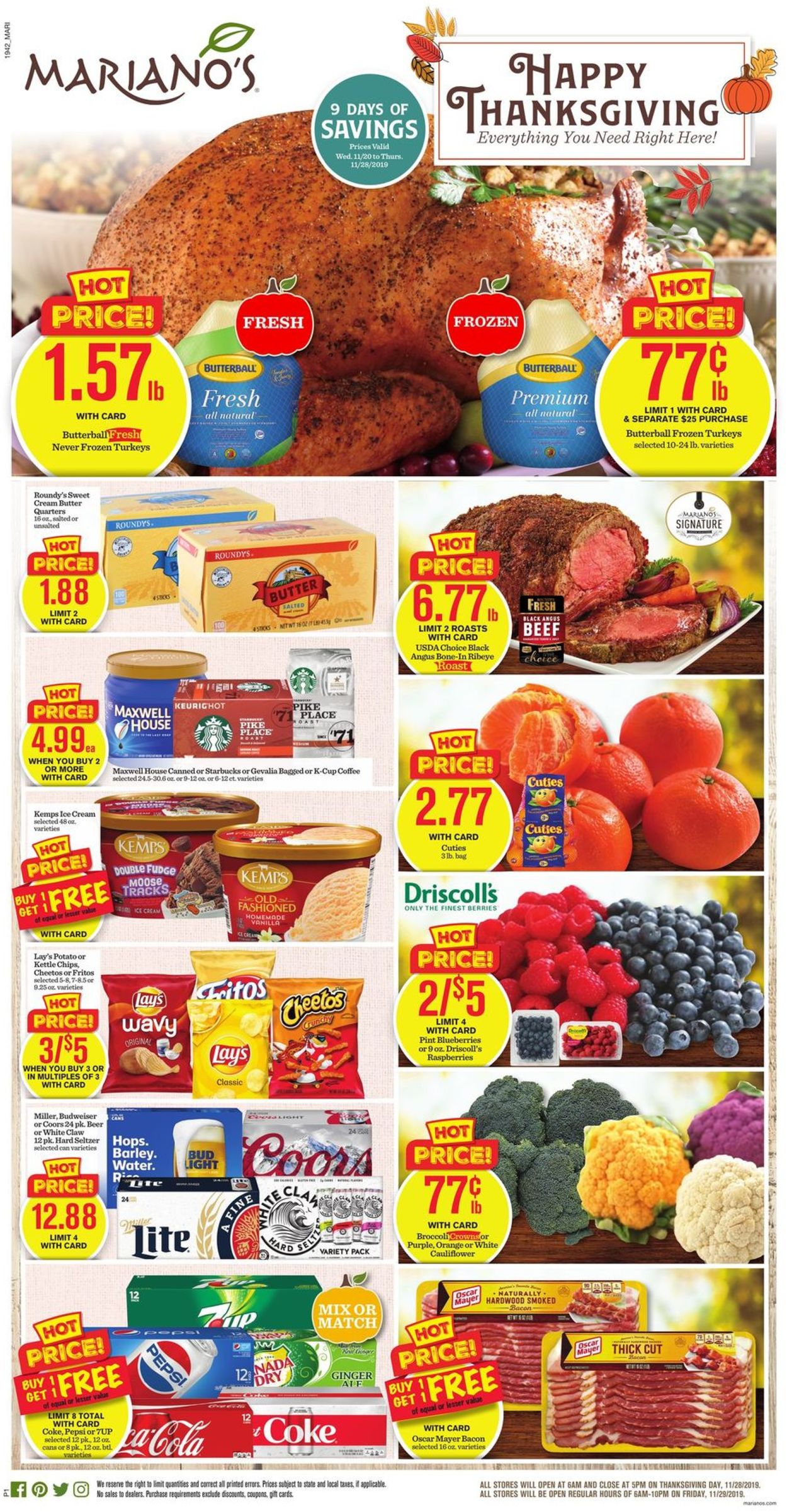 Mariano’s Ad from 11/20/2019