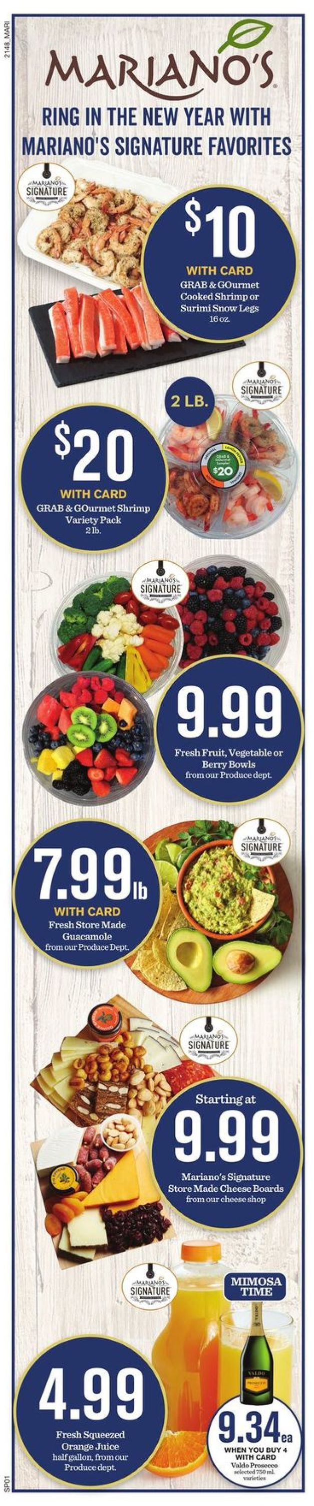 Mariano’s Ad from 12/29/2021