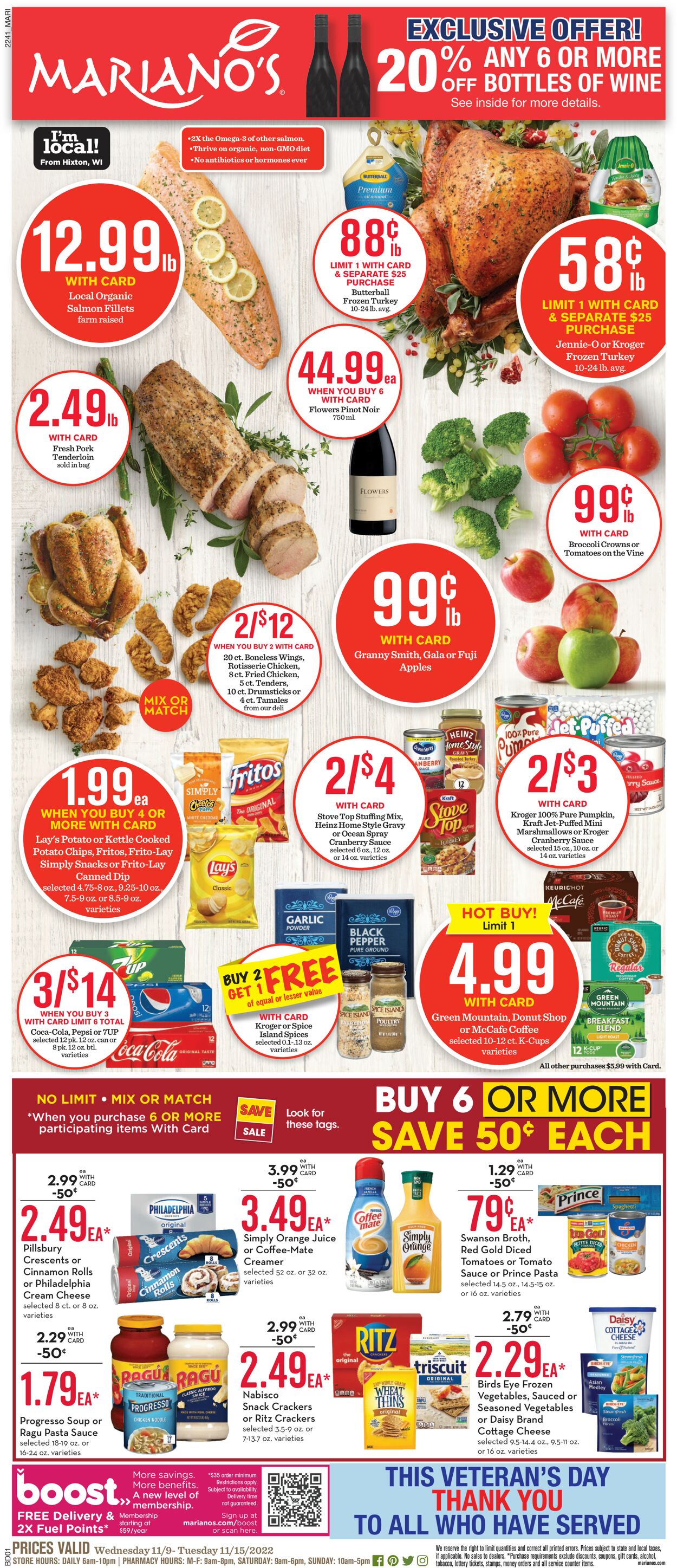 Mariano’s Ad from 11/09/2022