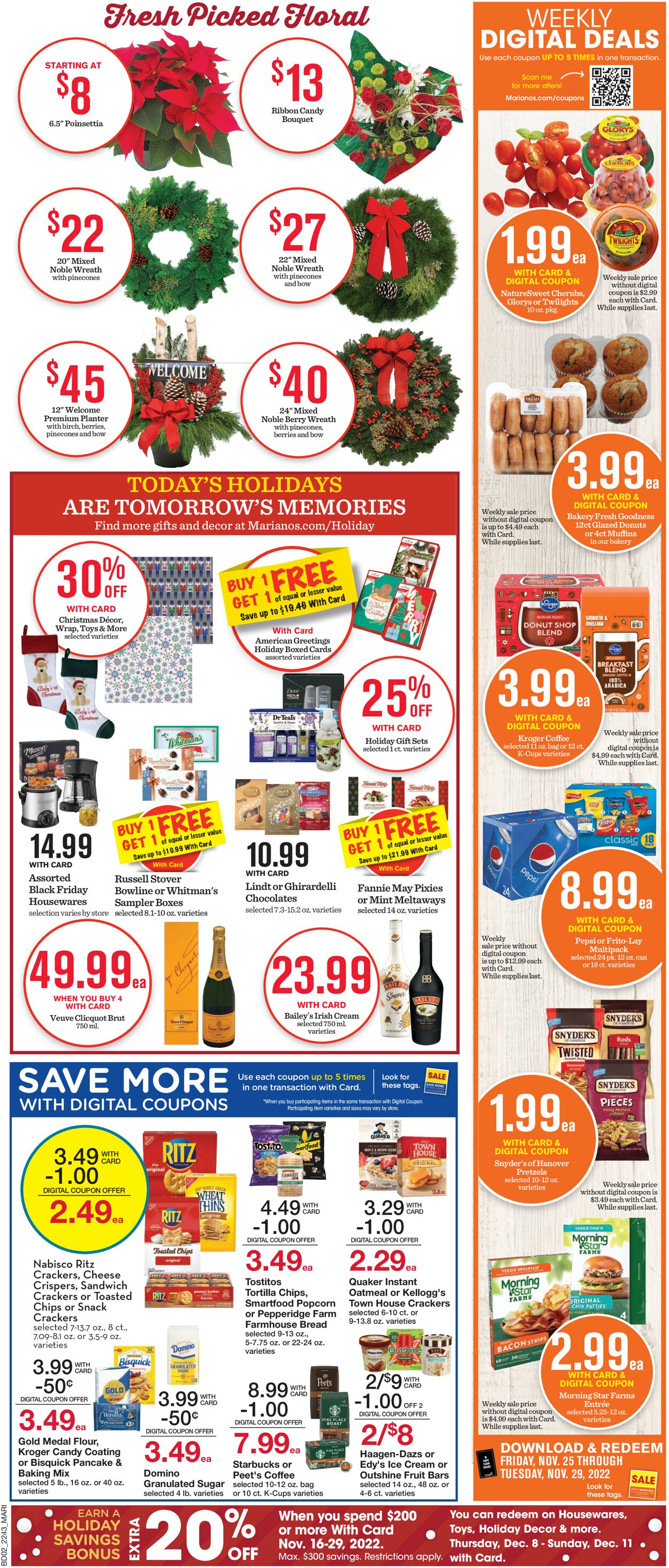 Mariano’s Ad from 11/25/2022