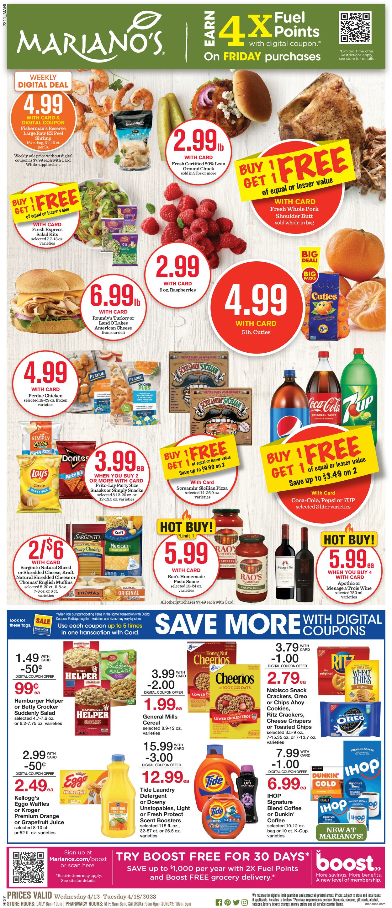 Mariano’s Current weekly ad 04/12 - 04/18/2023