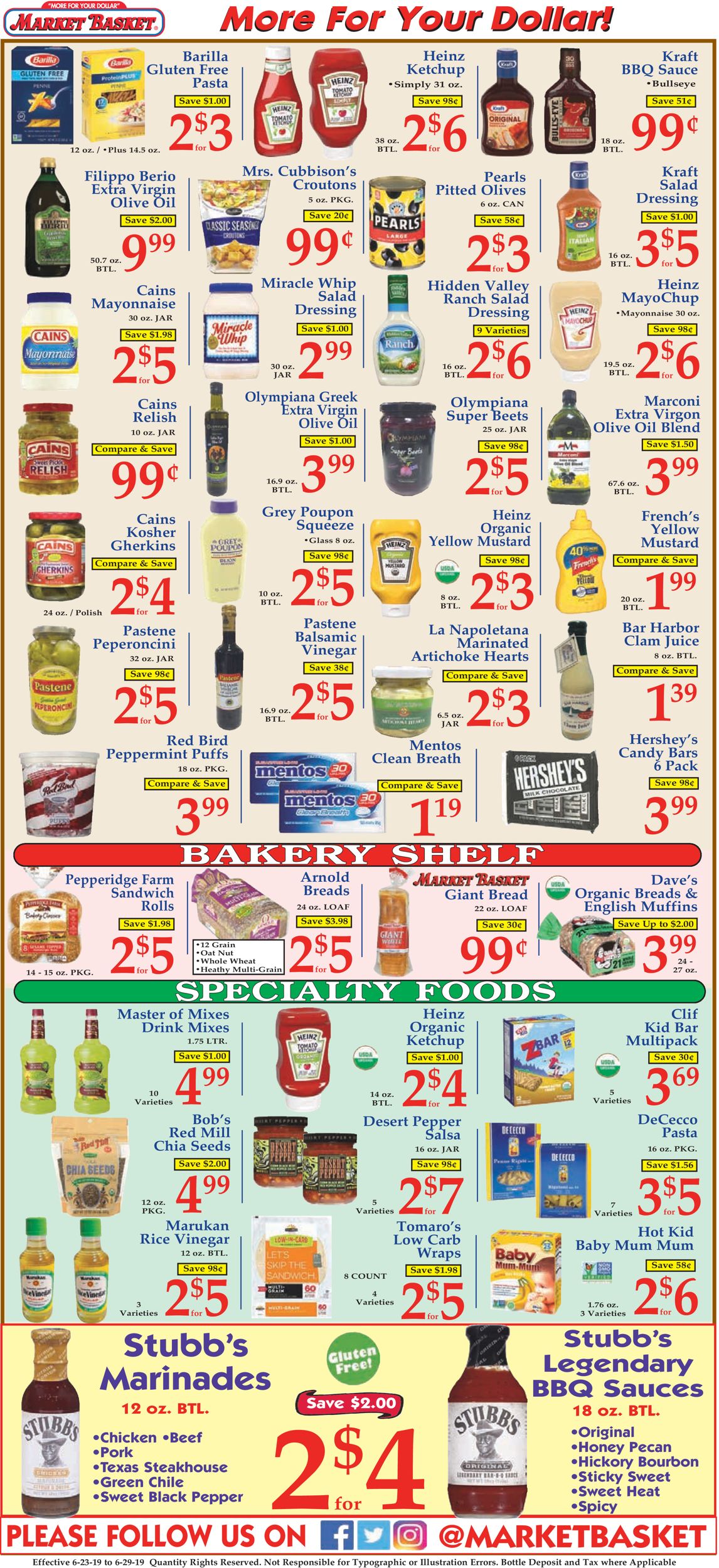 Market Basket Ad from 06/23/2019