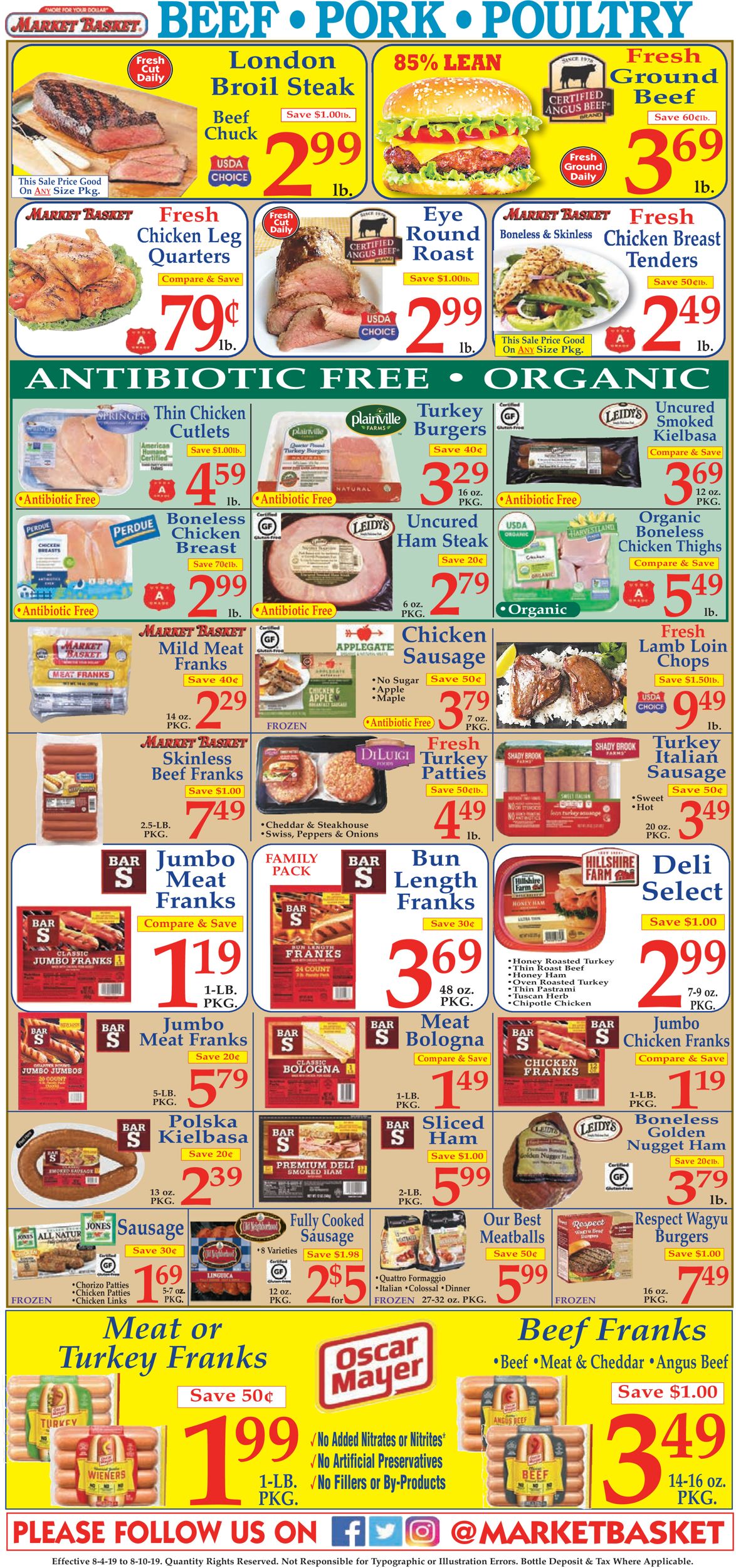 Market Basket Ad from 08/04/2019