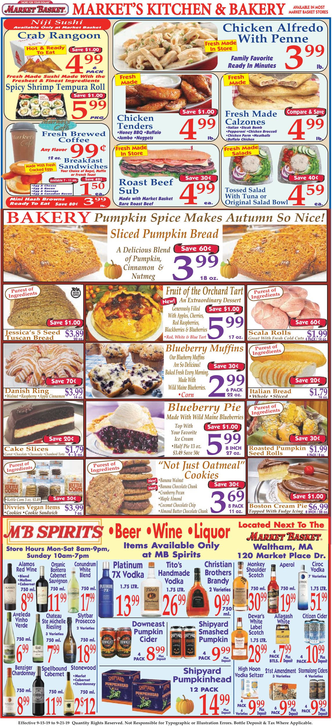 Market Basket Ad from 09/15/2019