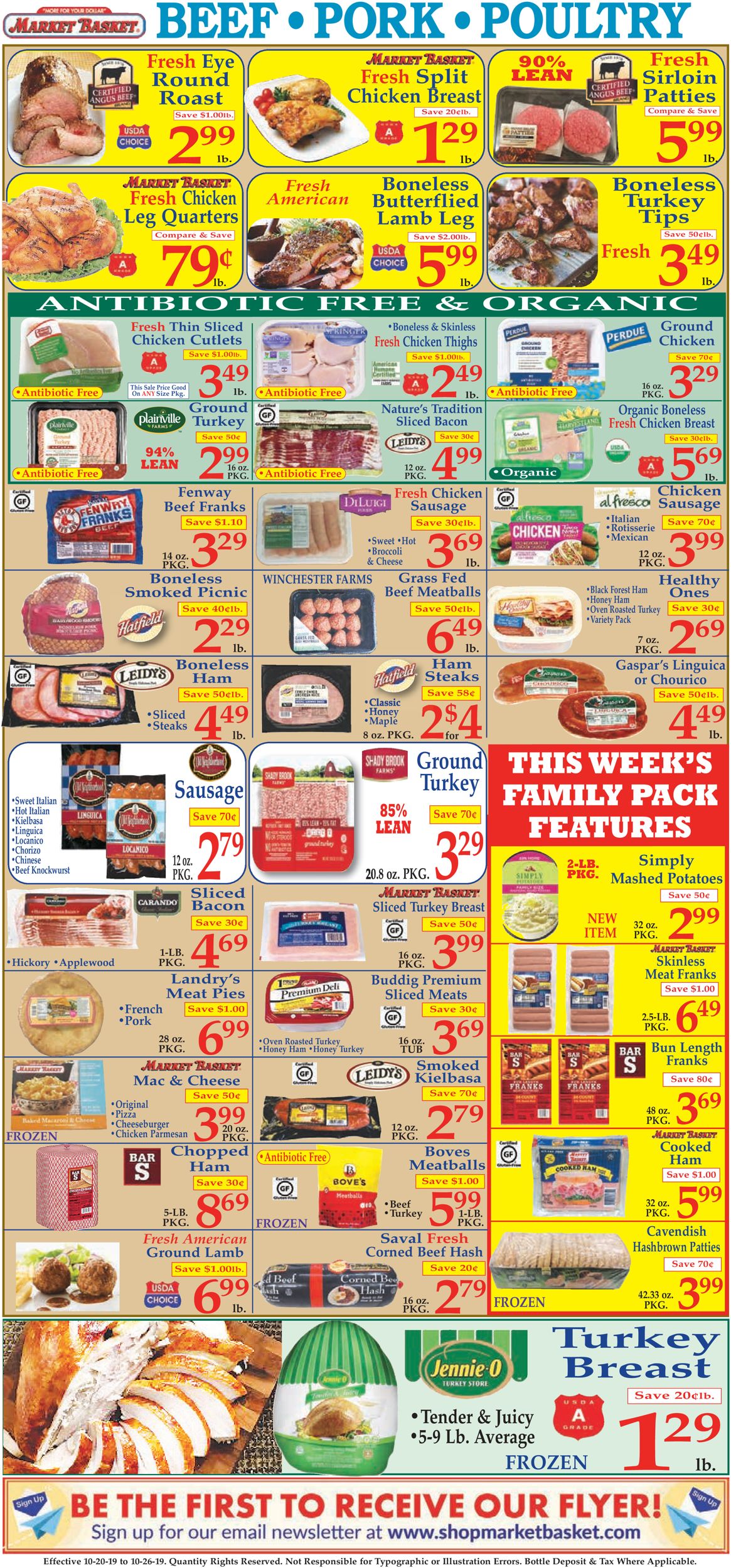 Market Basket Ad from 10/20/2019