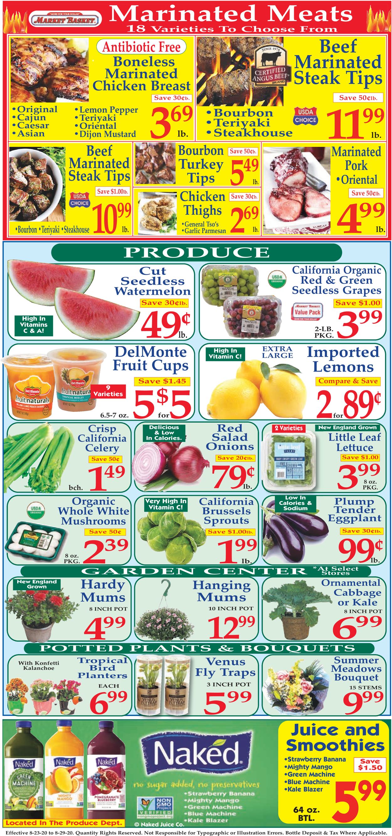 Market Basket Ad from 08/23/2020