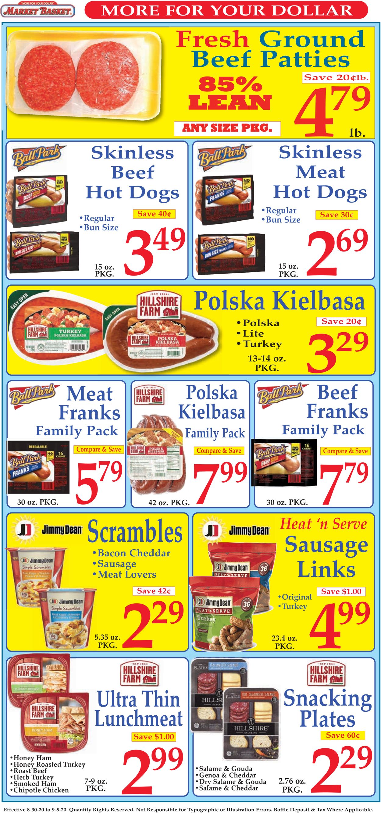 Market Basket Ad from 08/30/2020