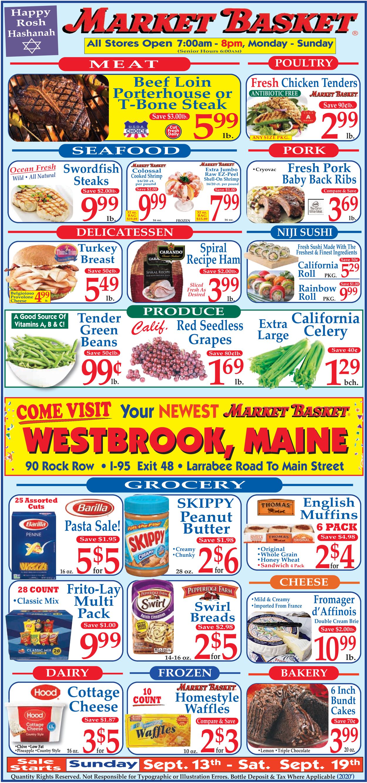 Market Basket Ad from 09/13/2020