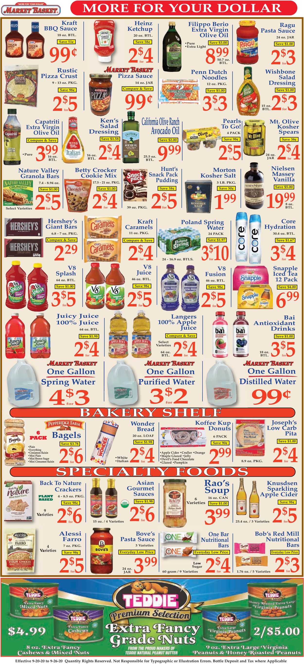 Market Basket Ad from 09/20/2020