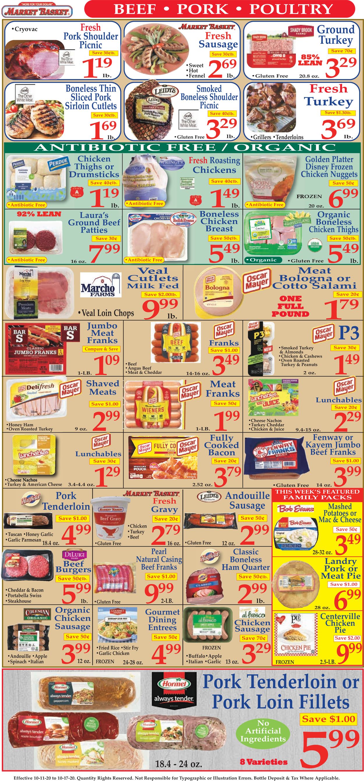 Market Basket Ad from 10/09/2020