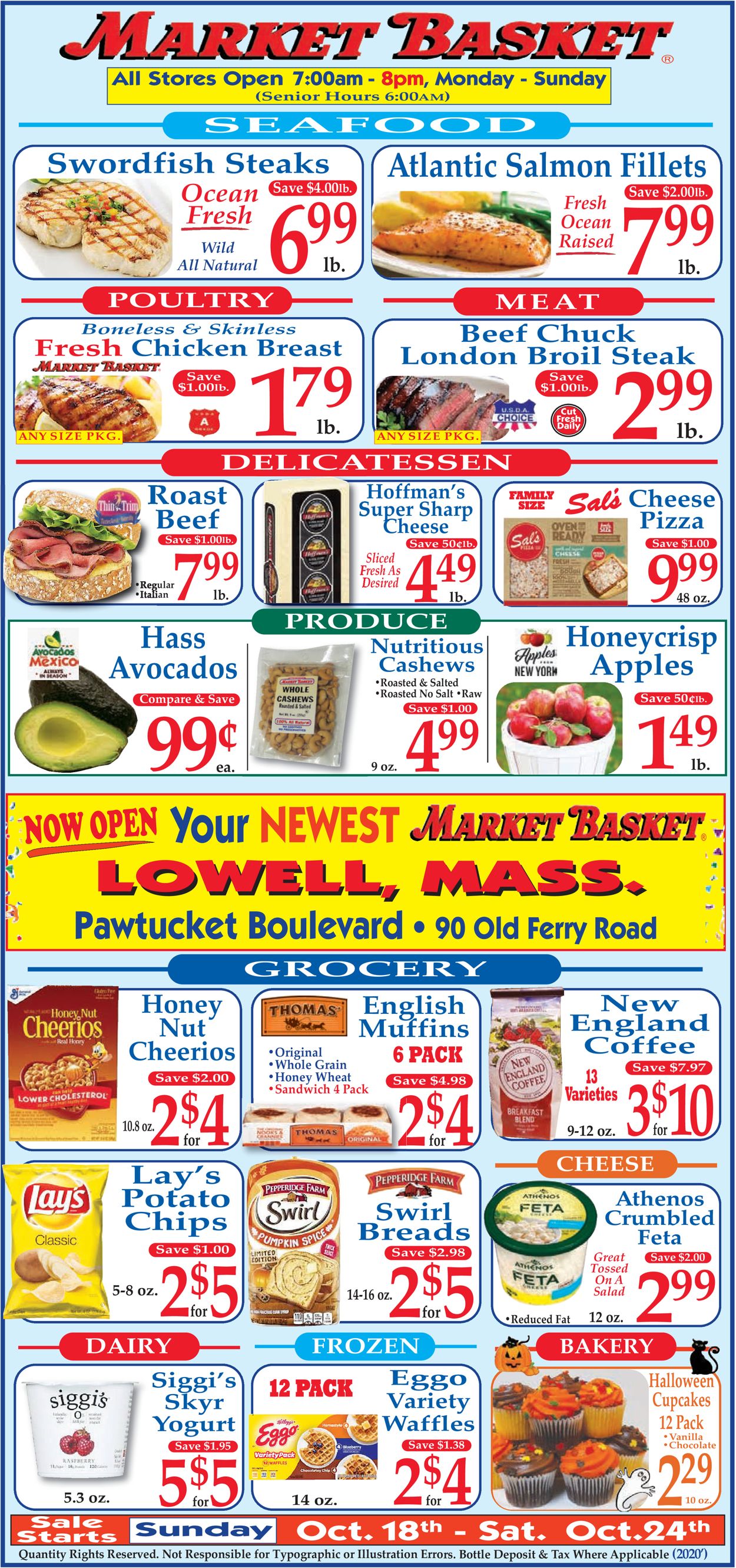 Market Basket Ad from 10/18/2020