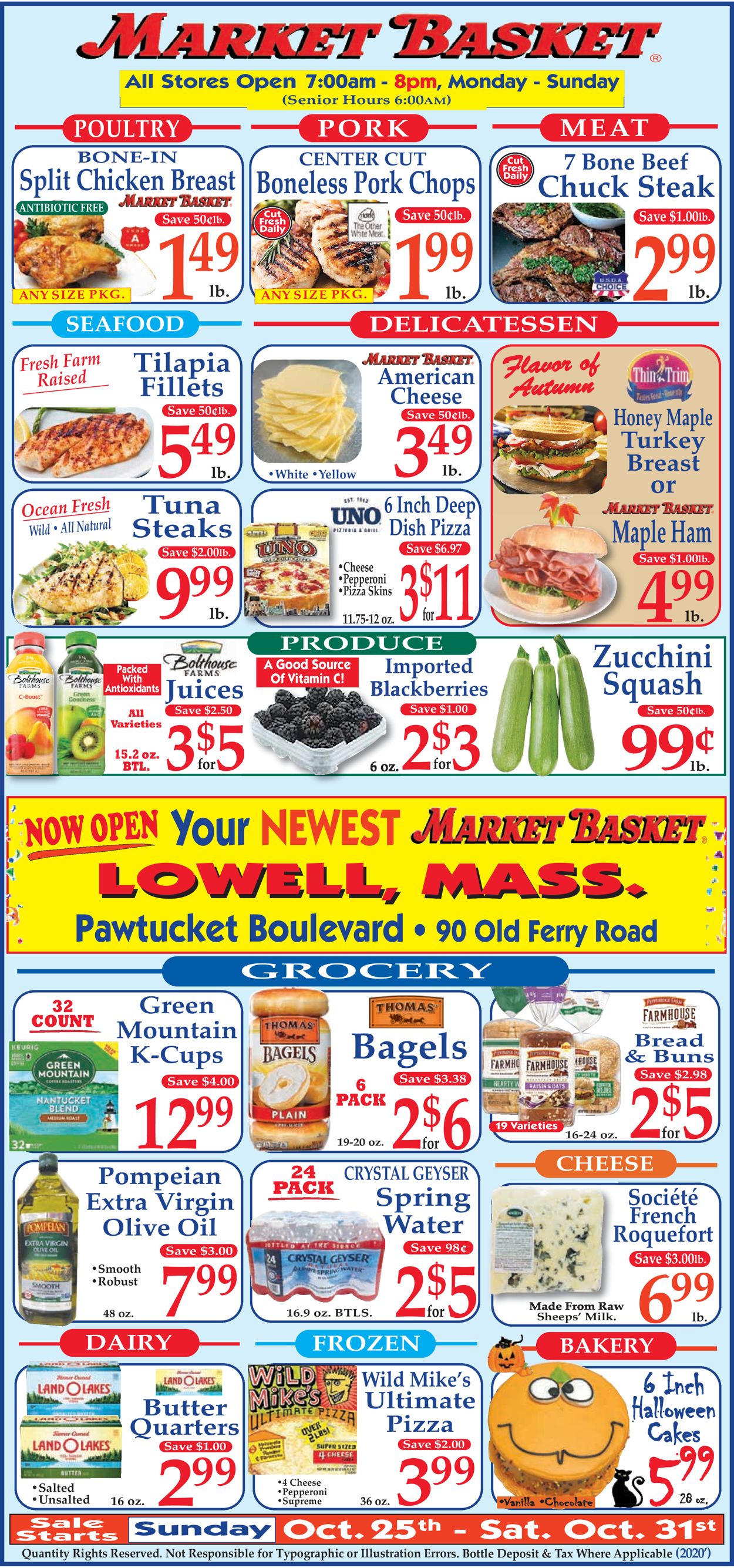 Market Basket Ad from 10/25/2020