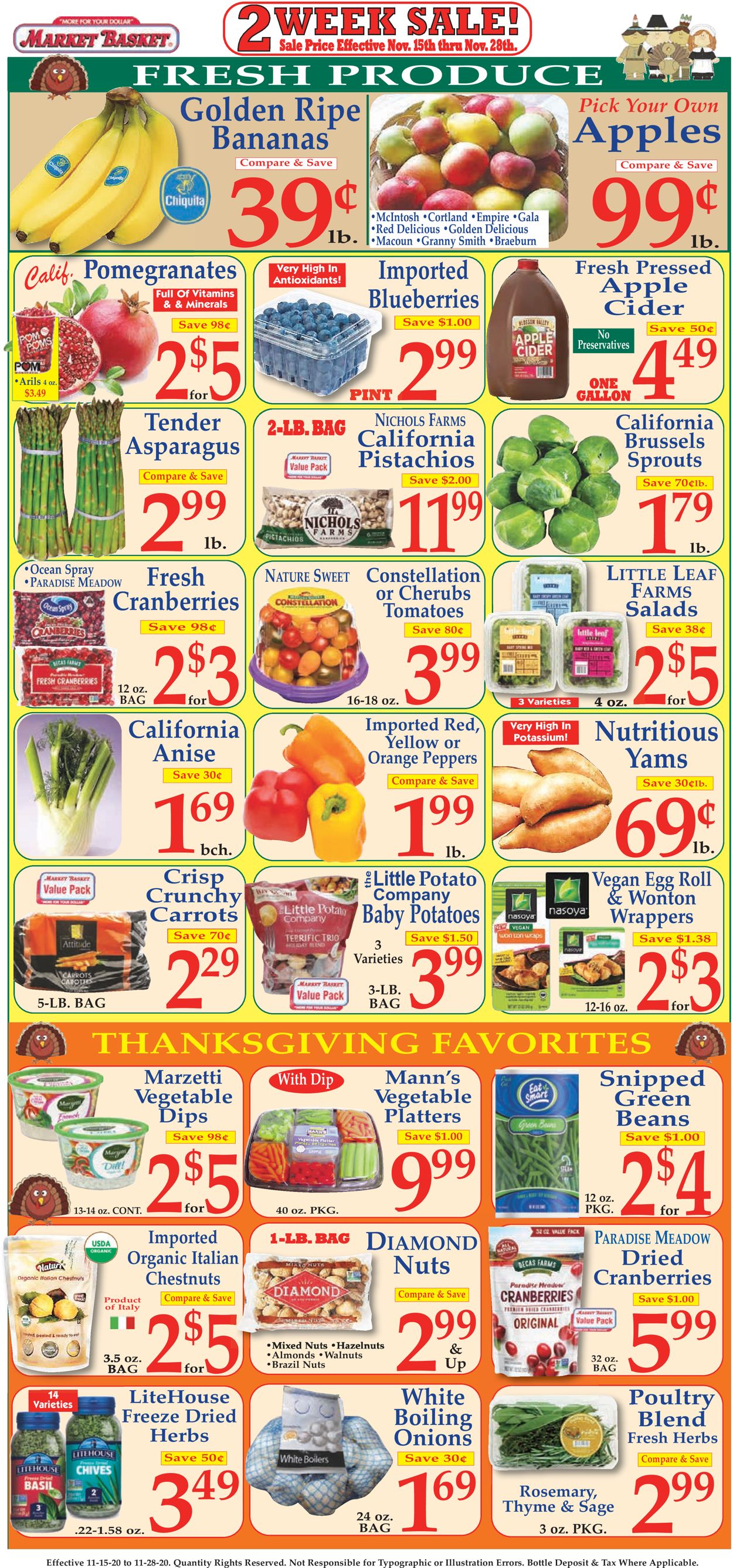 Market Basket Ad from 11/15/2020