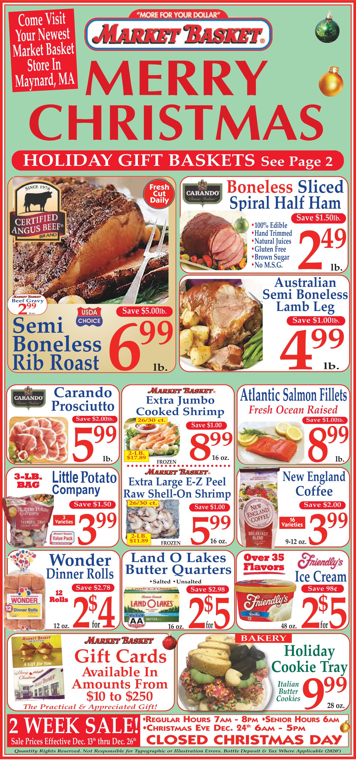 Market Basket Ad from 12/13/2020