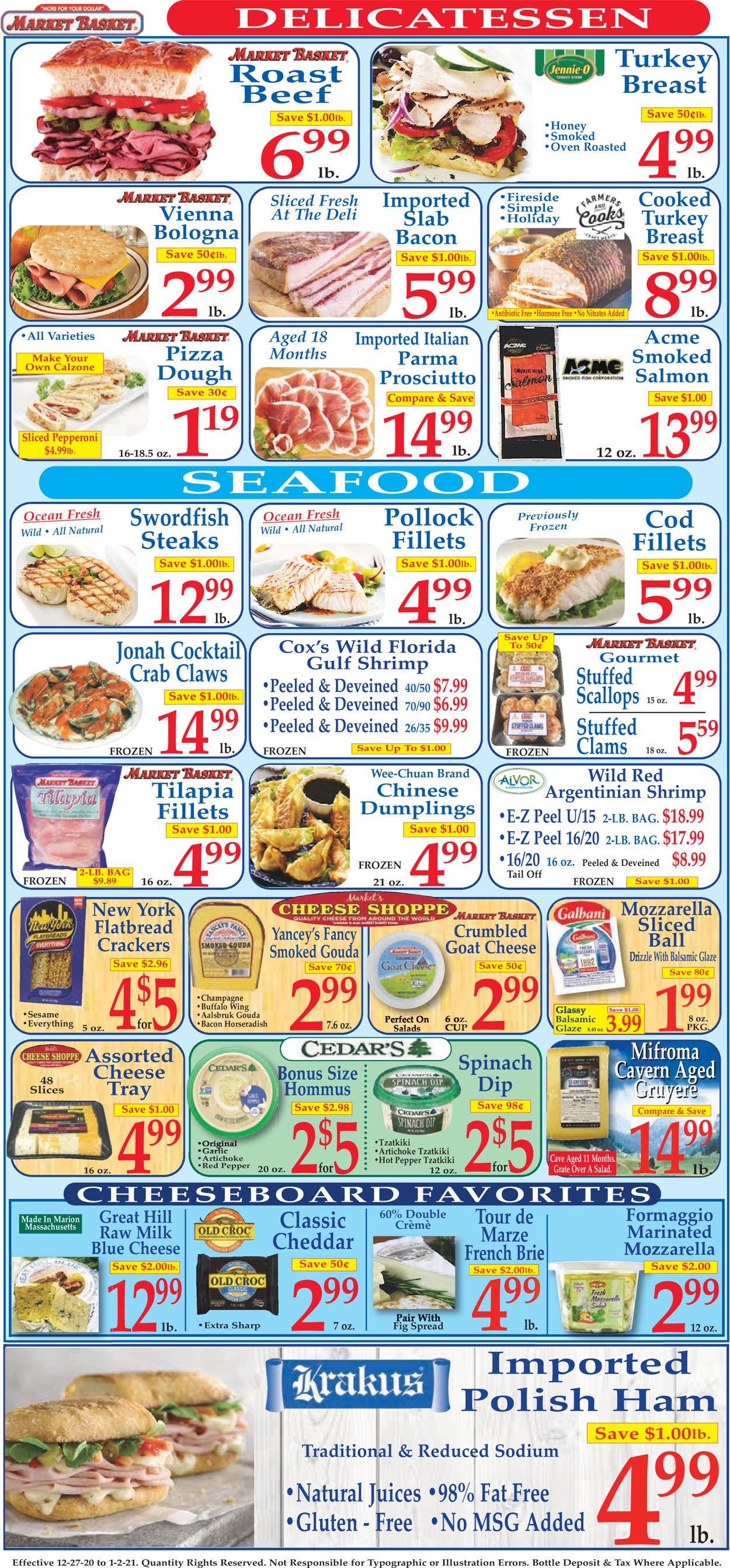 Market Basket Ad from 12/27/2020