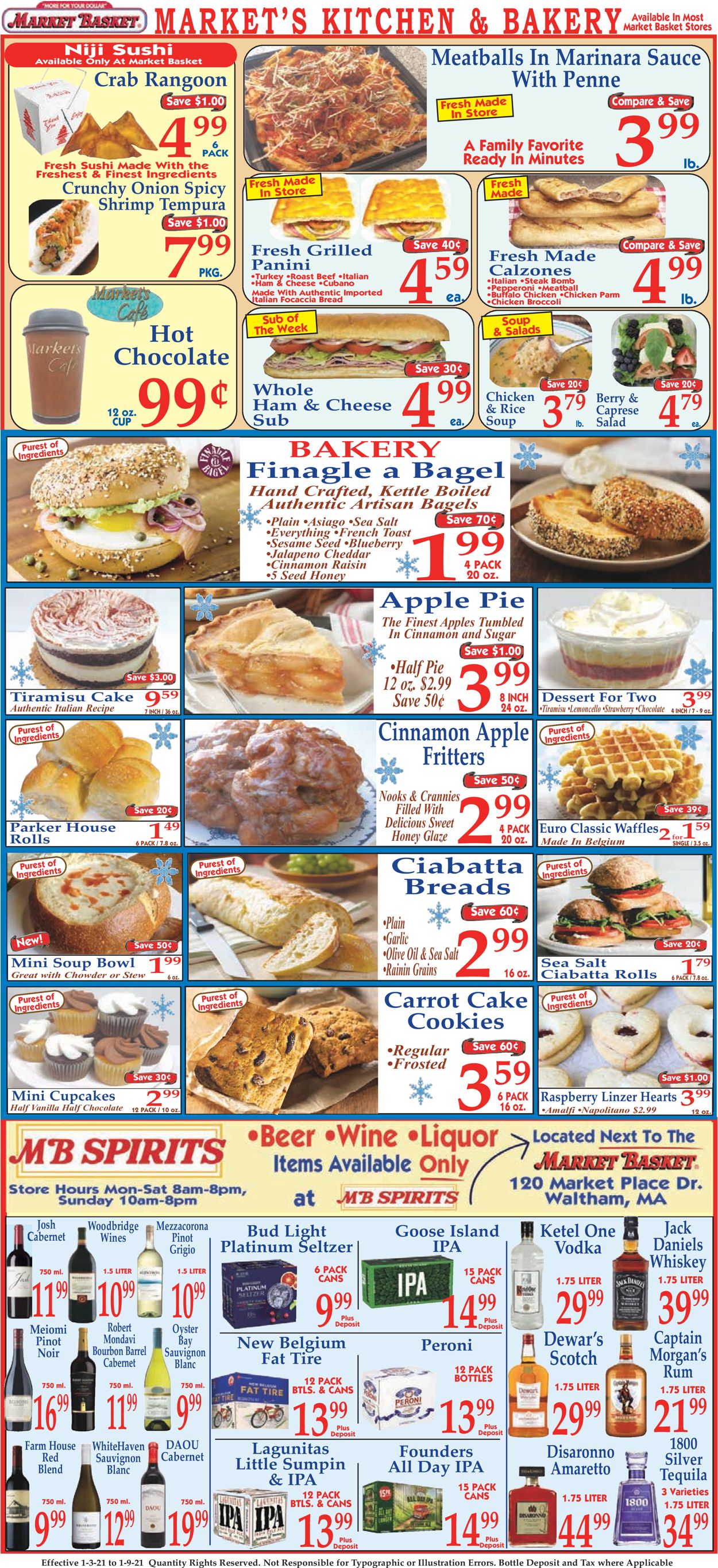 Market Basket Ad from 01/03/2021