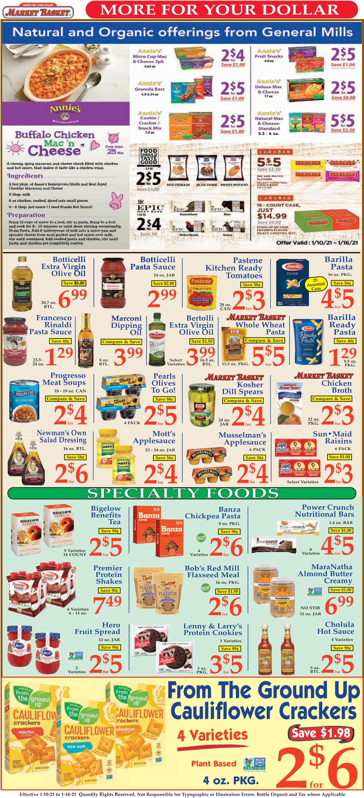 Market Basket Ad from 01/10/2021