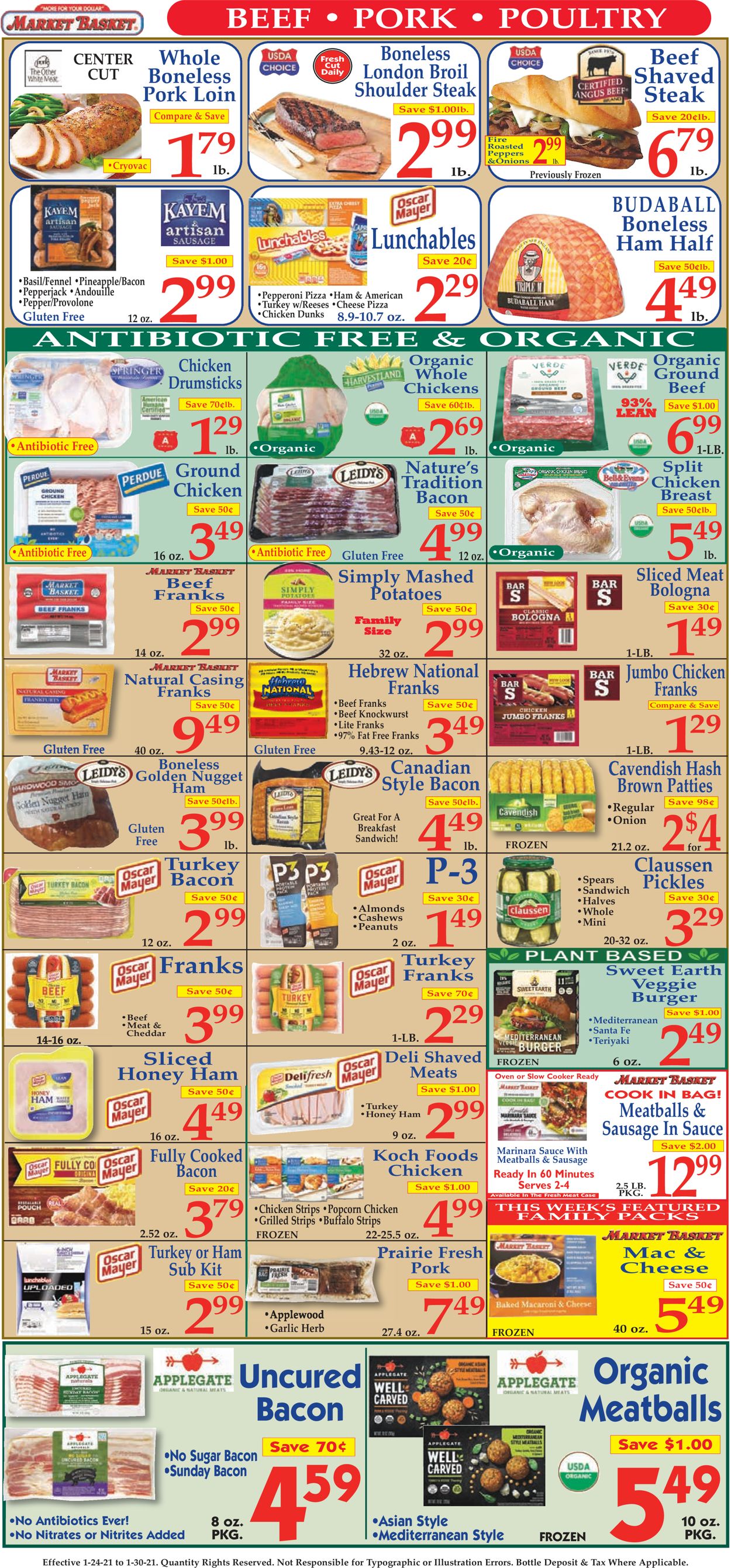Market Basket Ad from 01/24/2021
