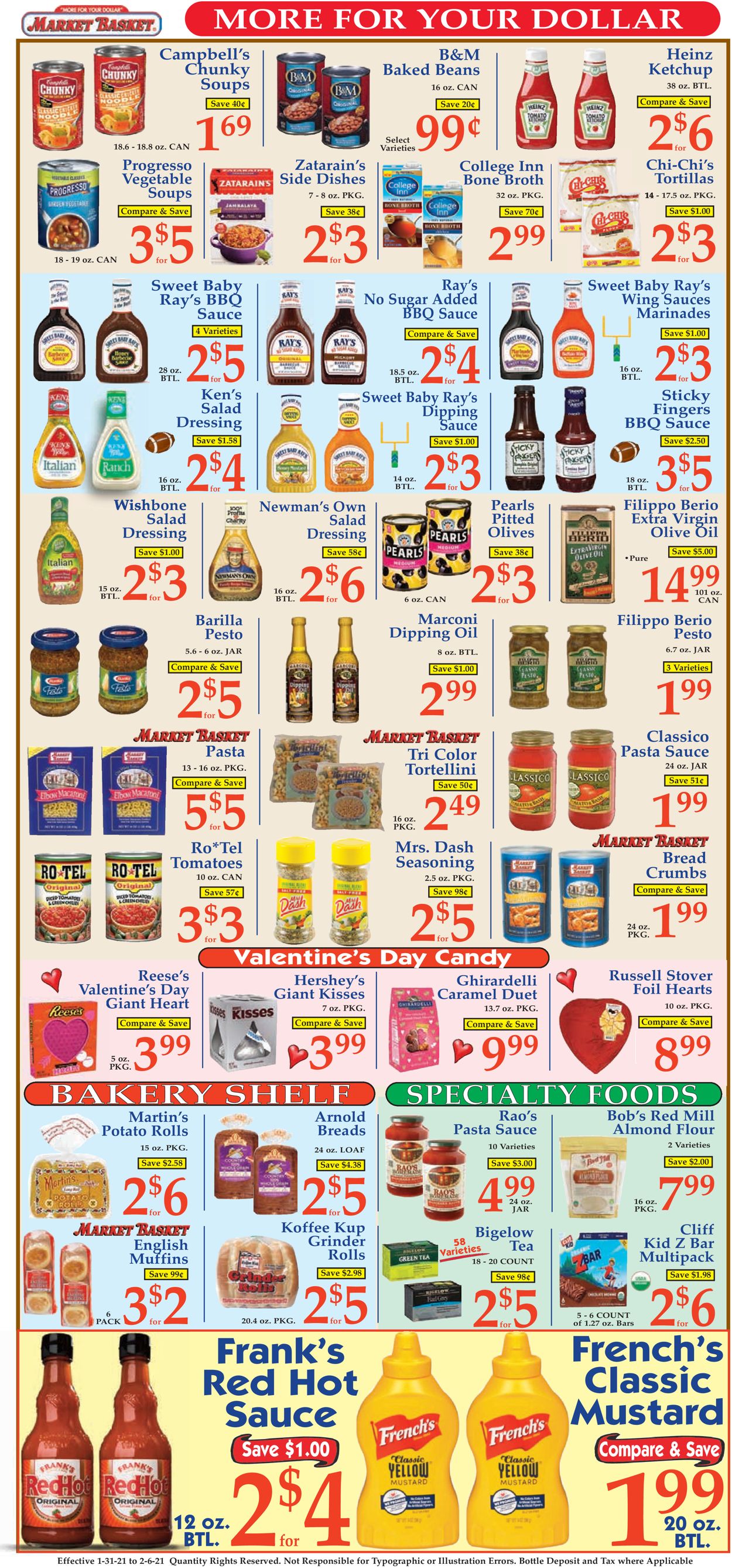 Market Basket Ad from 01/31/2021