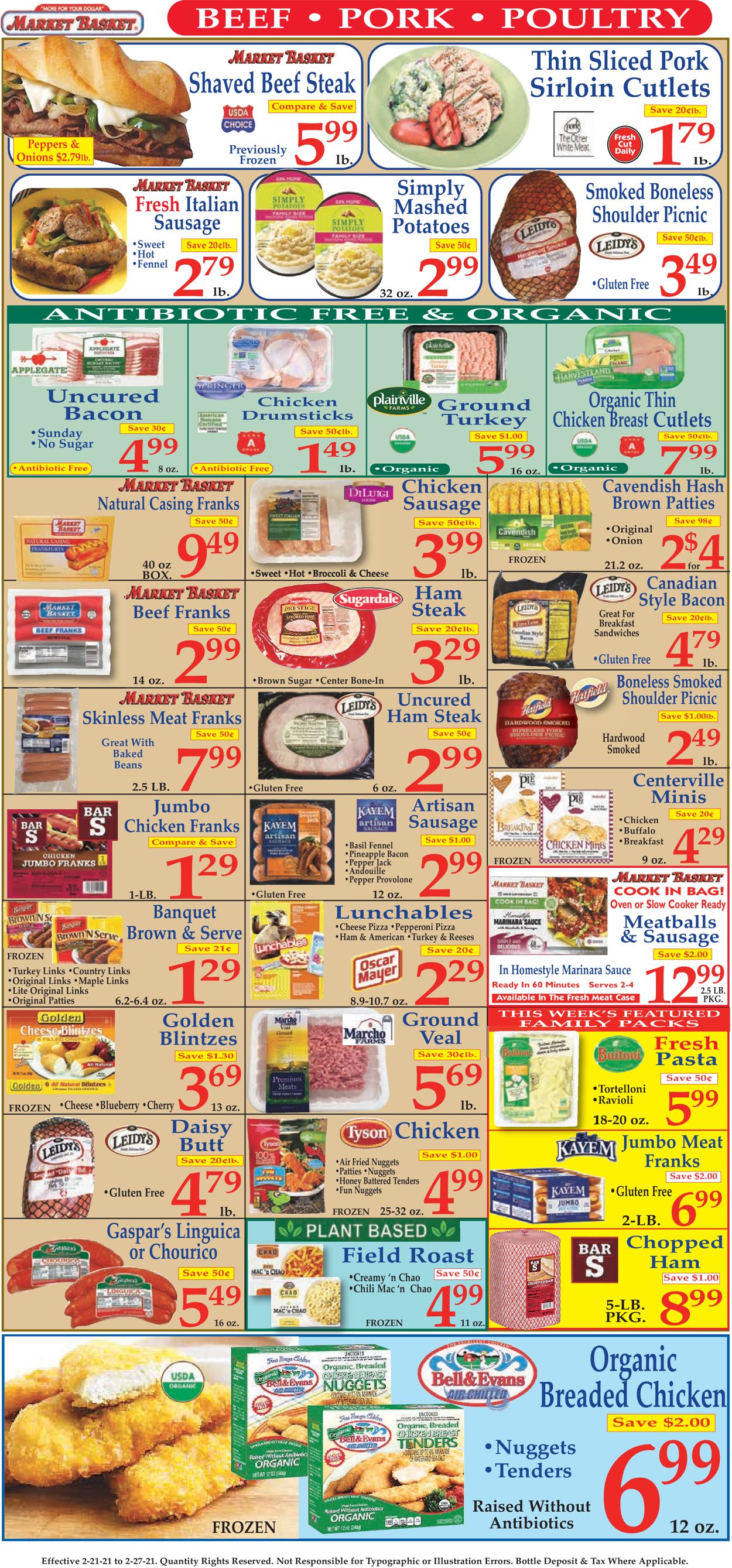 Market Basket Ad from 02/21/2021
