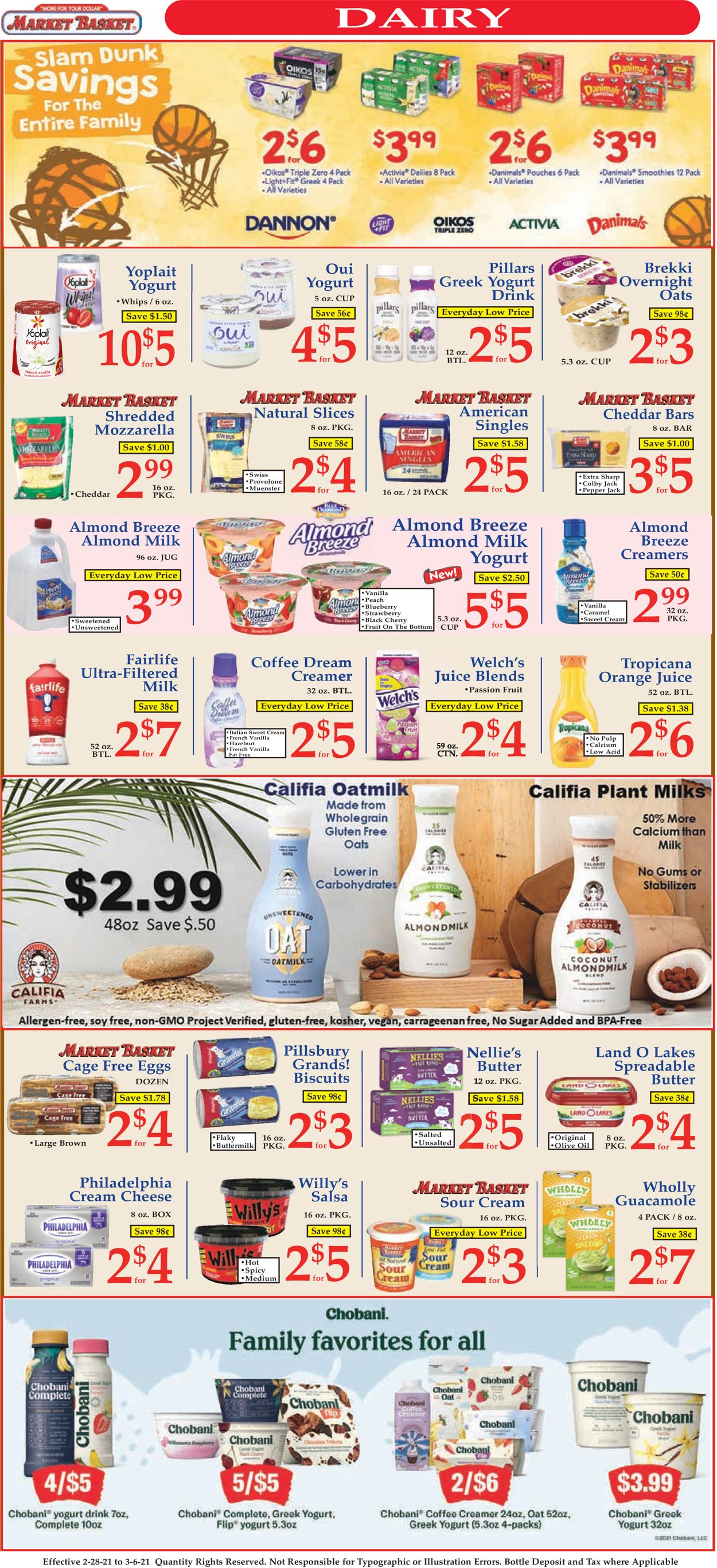 Market Basket Ad from 02/28/2021