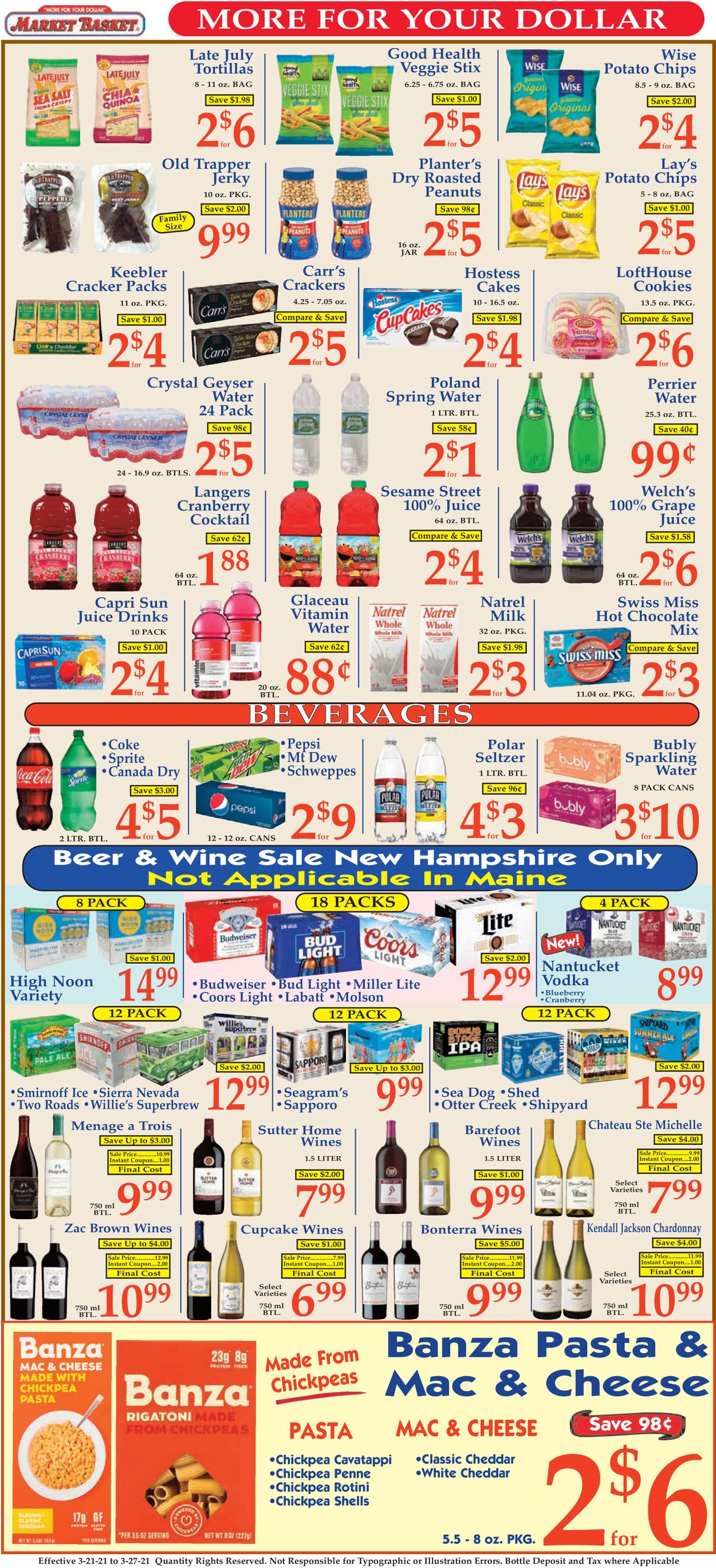Market Basket Ad from 03/21/2021