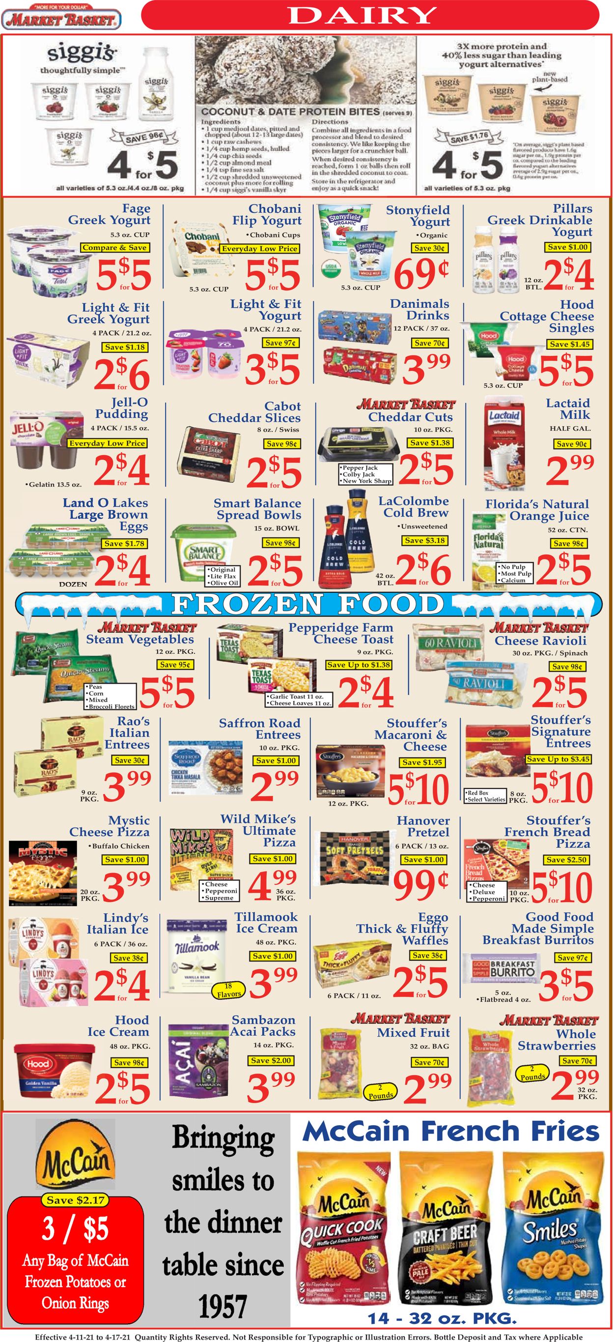 Market Basket Ad from 04/11/2021