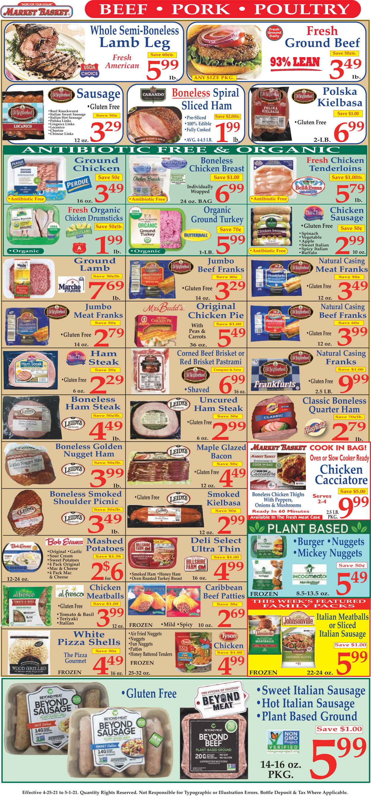 Market Basket Ad from 04/25/2021