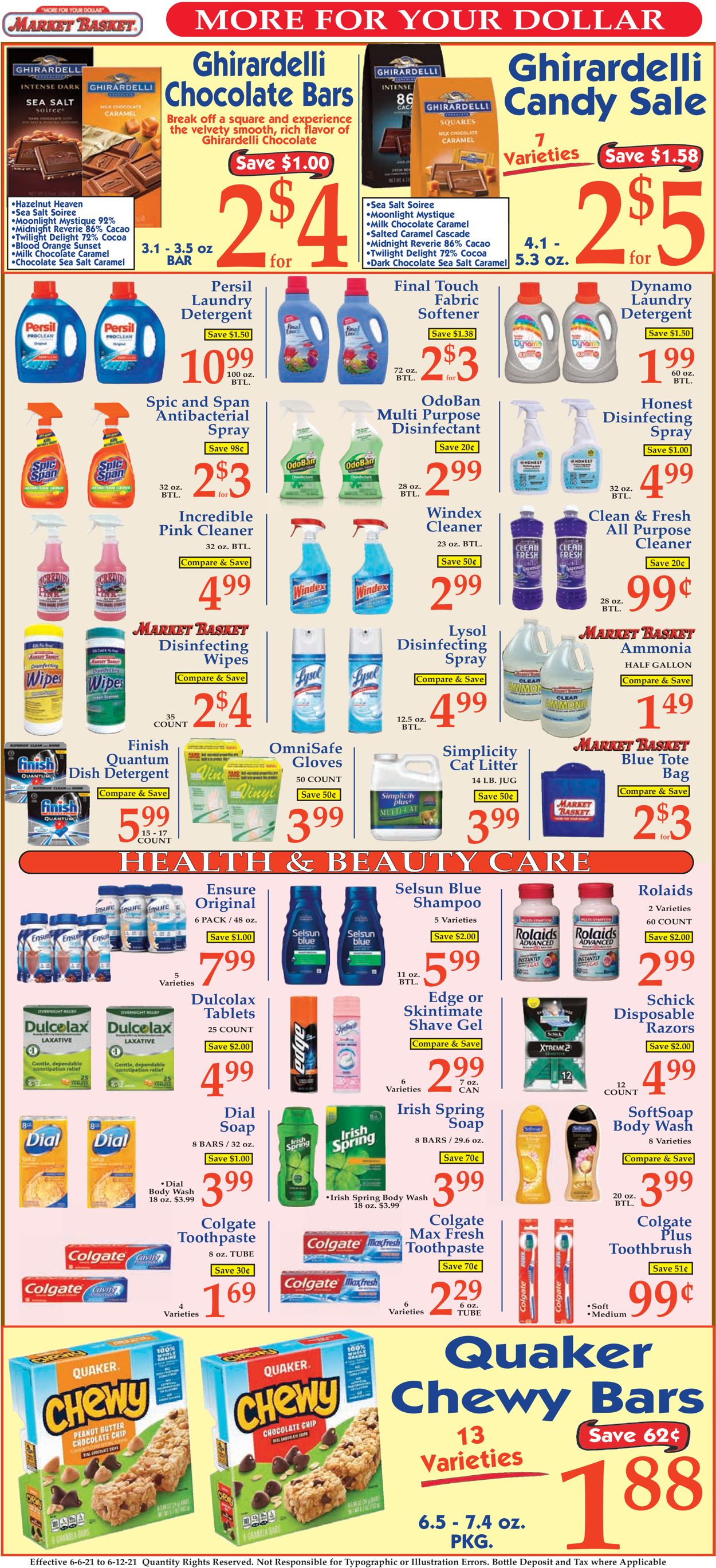 Market Basket Ad from 06/06/2021