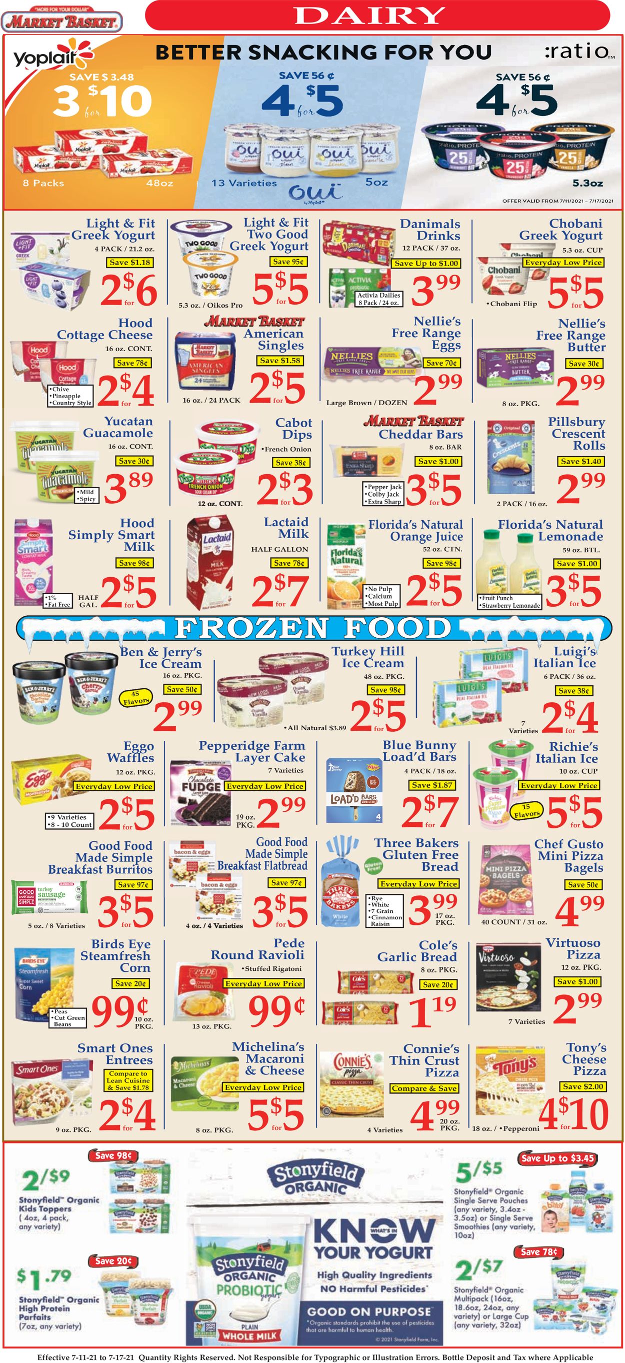 Market Basket Ad from 07/11/2021