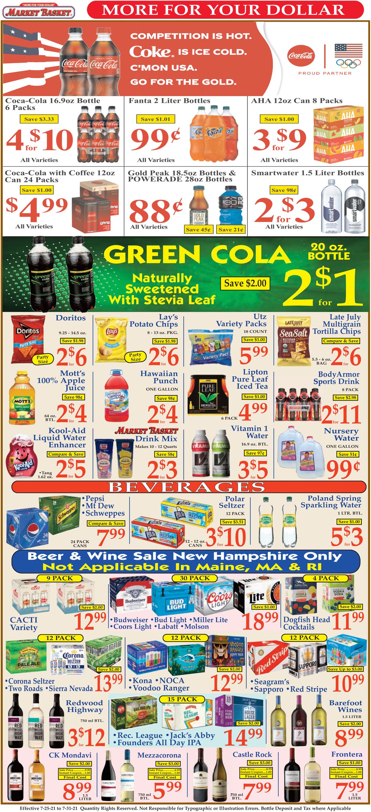 Market Basket Ad from 07/25/2021