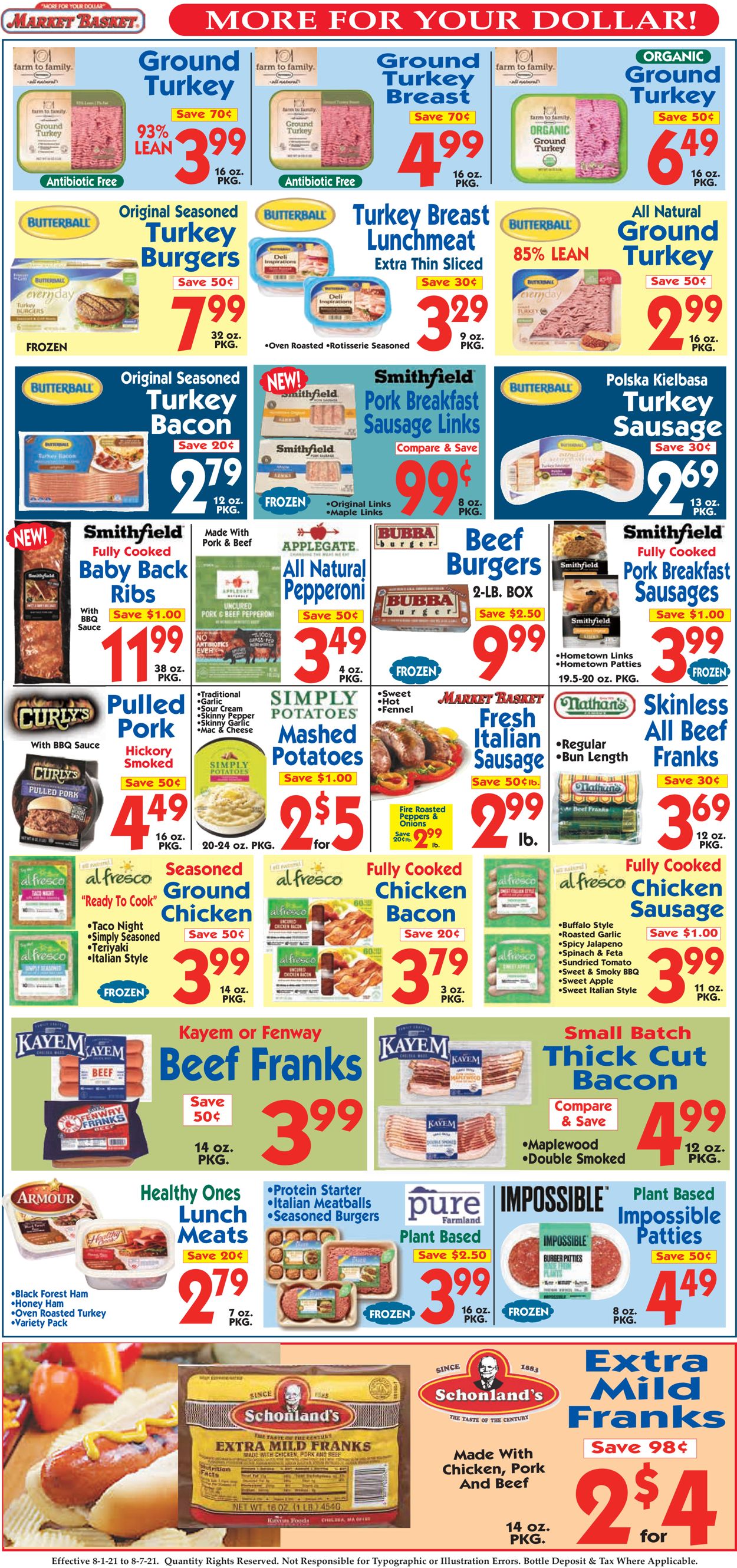 Market Basket Ad from 08/01/2021
