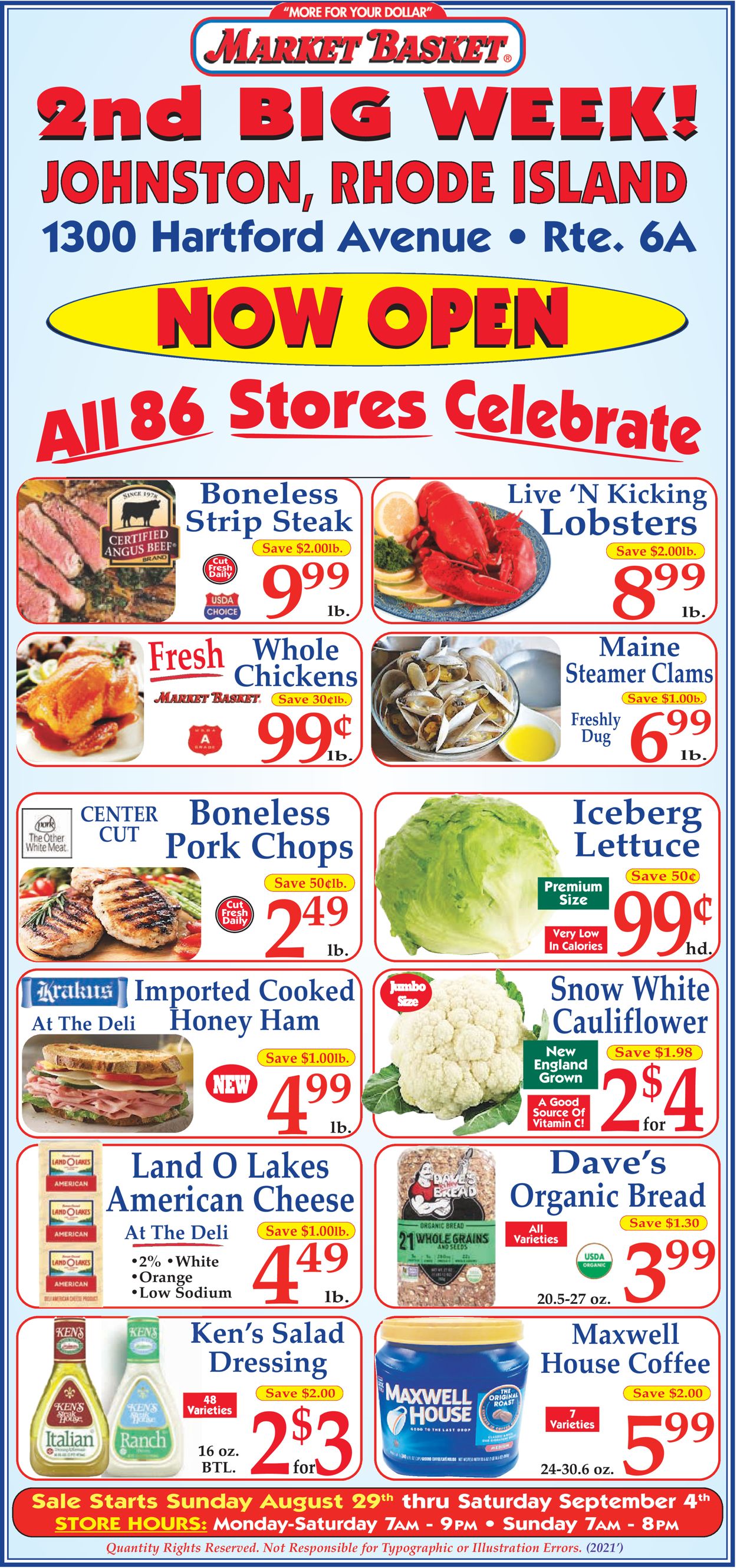 Market Basket Ad from 08/29/2021