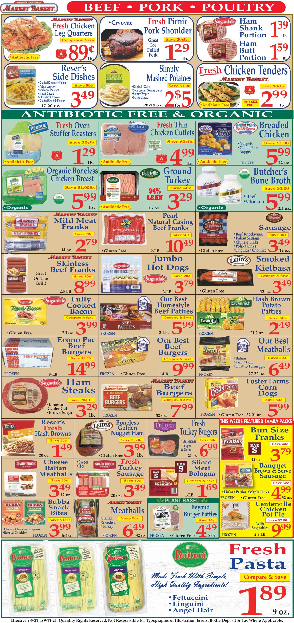 Market Basket Ad from 09/05/2021