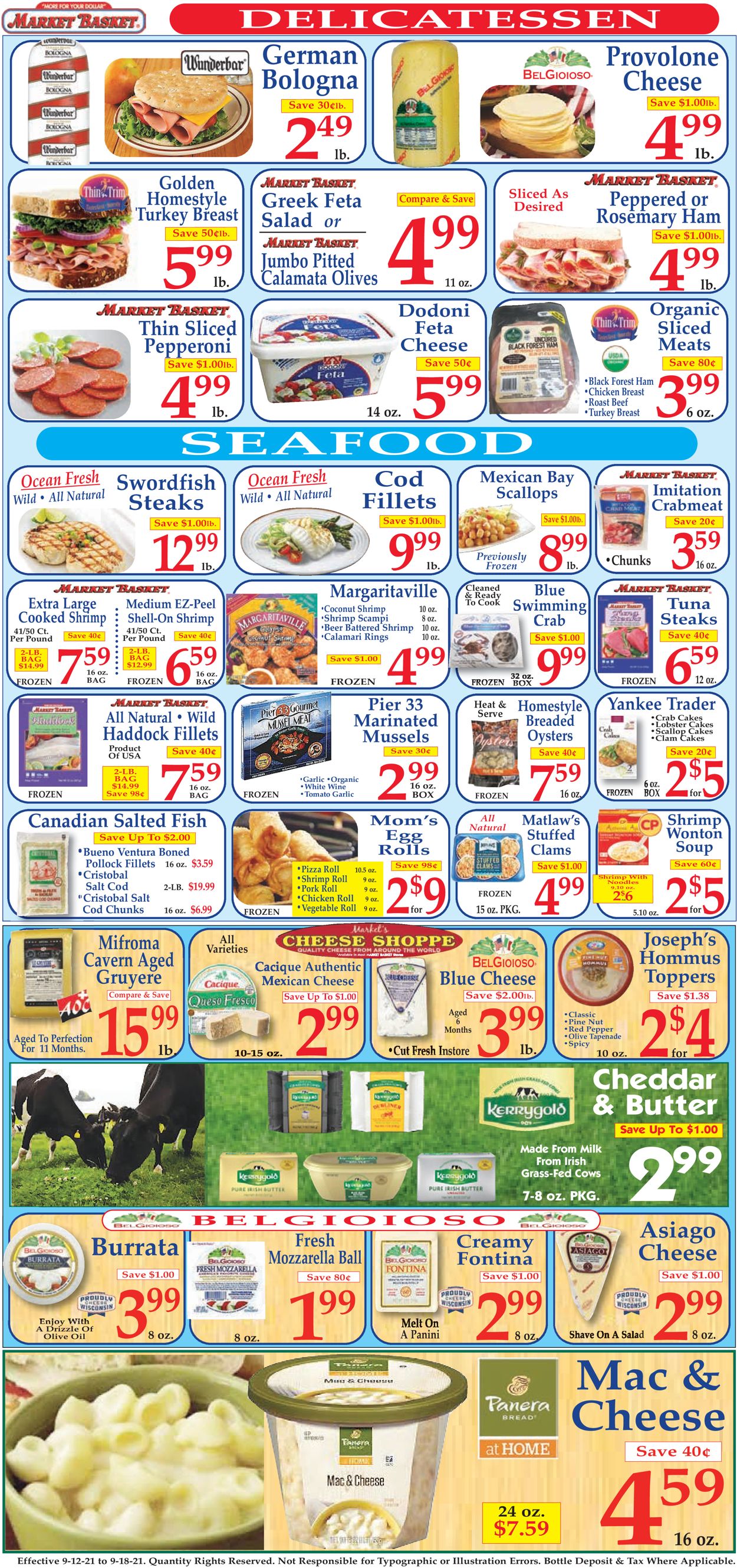 Market Basket Ad from 09/12/2021