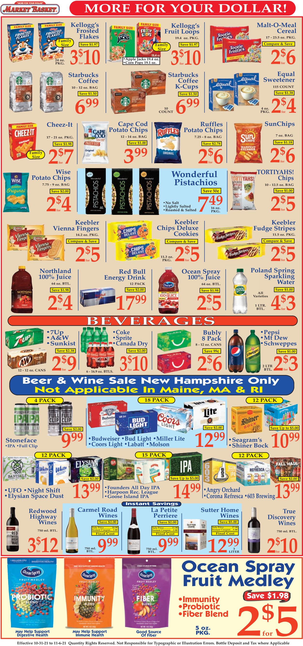 Market Basket Ad from 10/31/2021