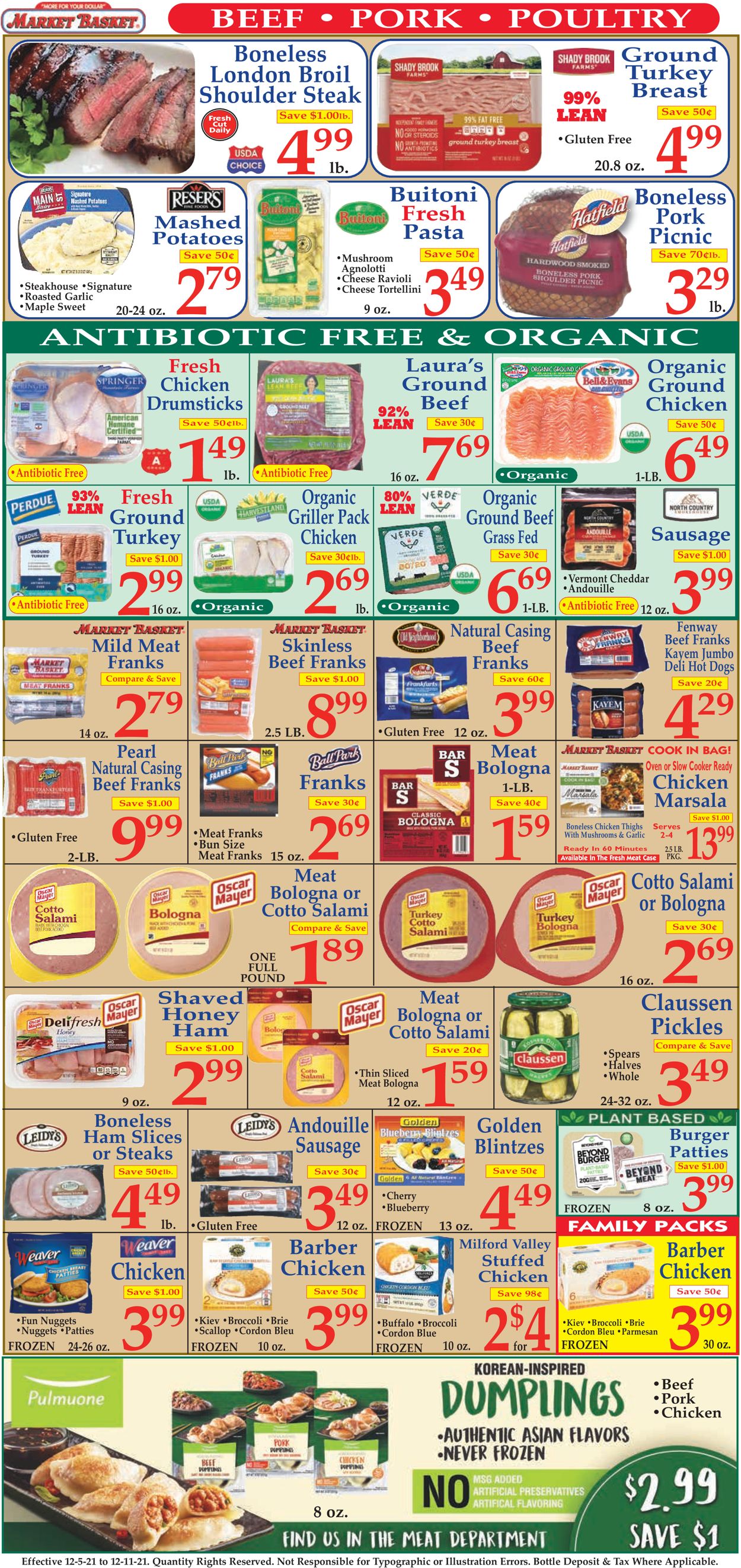 Market Basket Ad from 12/05/2021