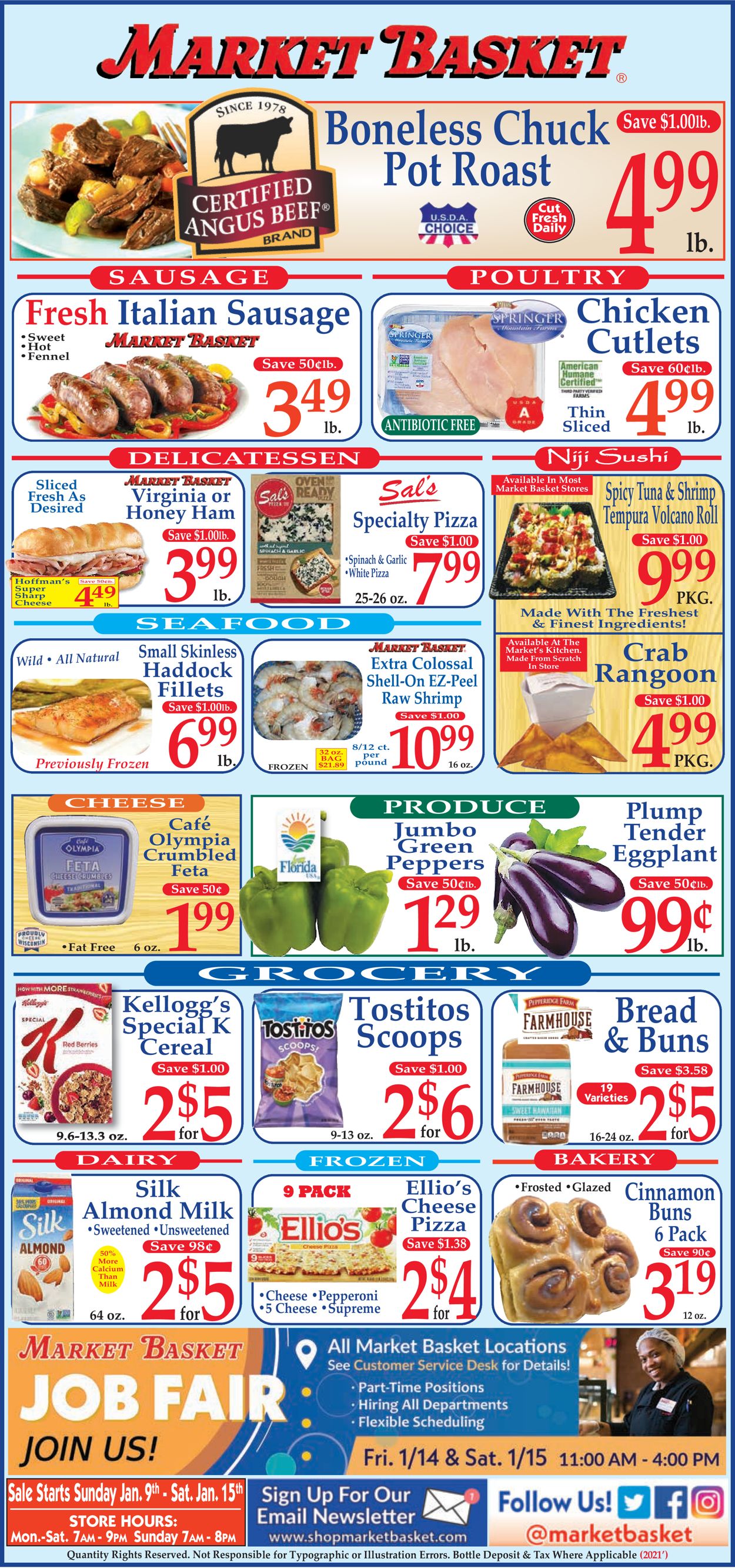 Market Basket Ad from 01/09/2022