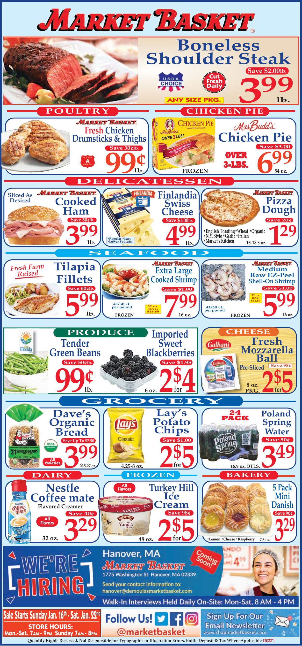 Market Basket Ad from 01/16/2022