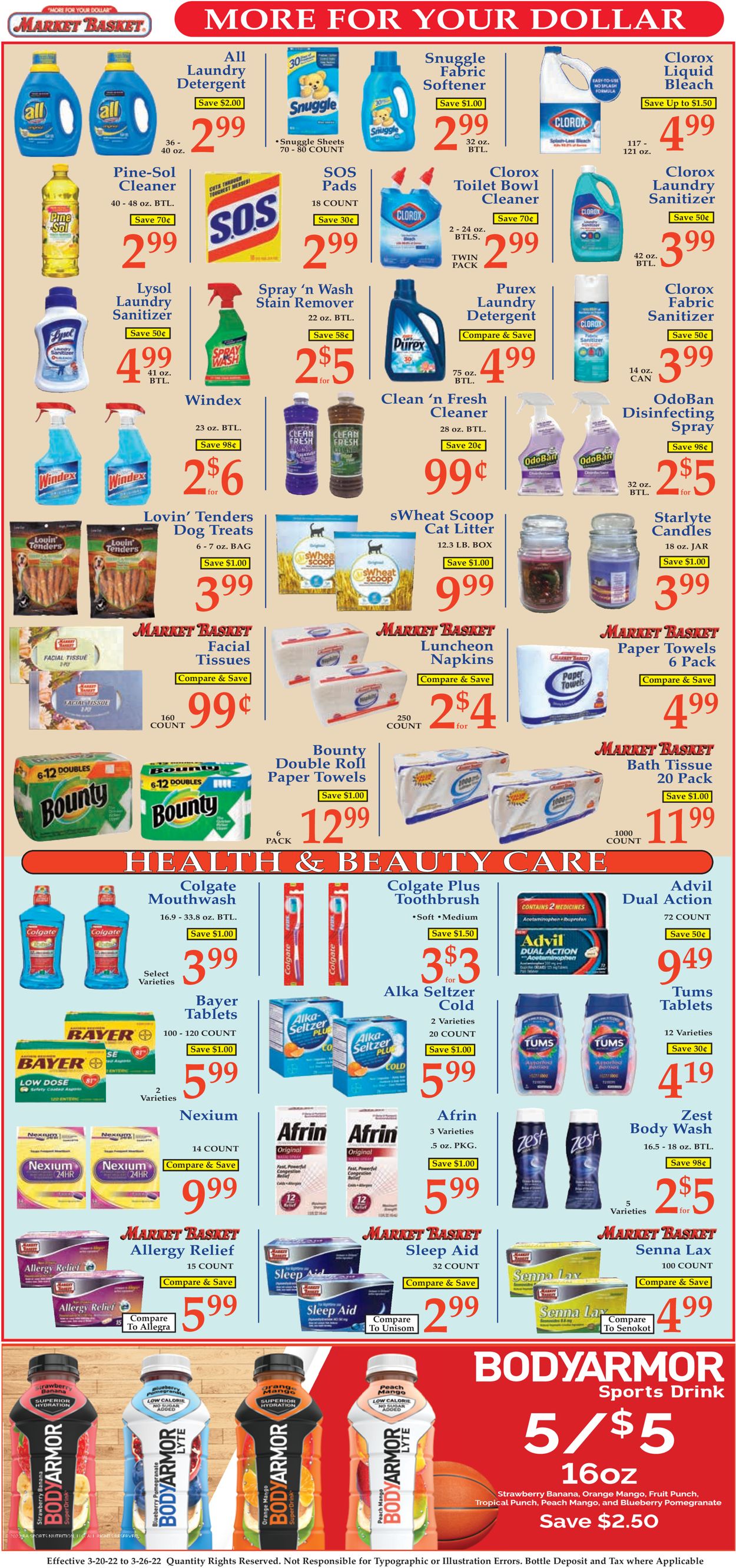 Market Basket Ad from 03/20/2022