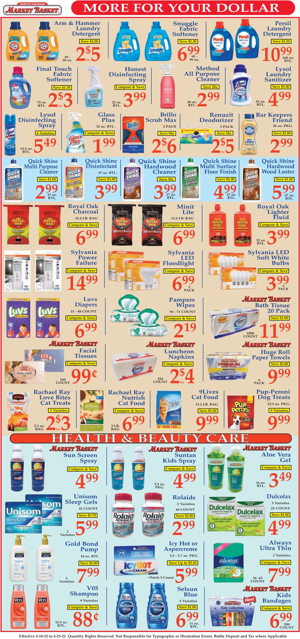 Market Basket Ad from 04/18/2022