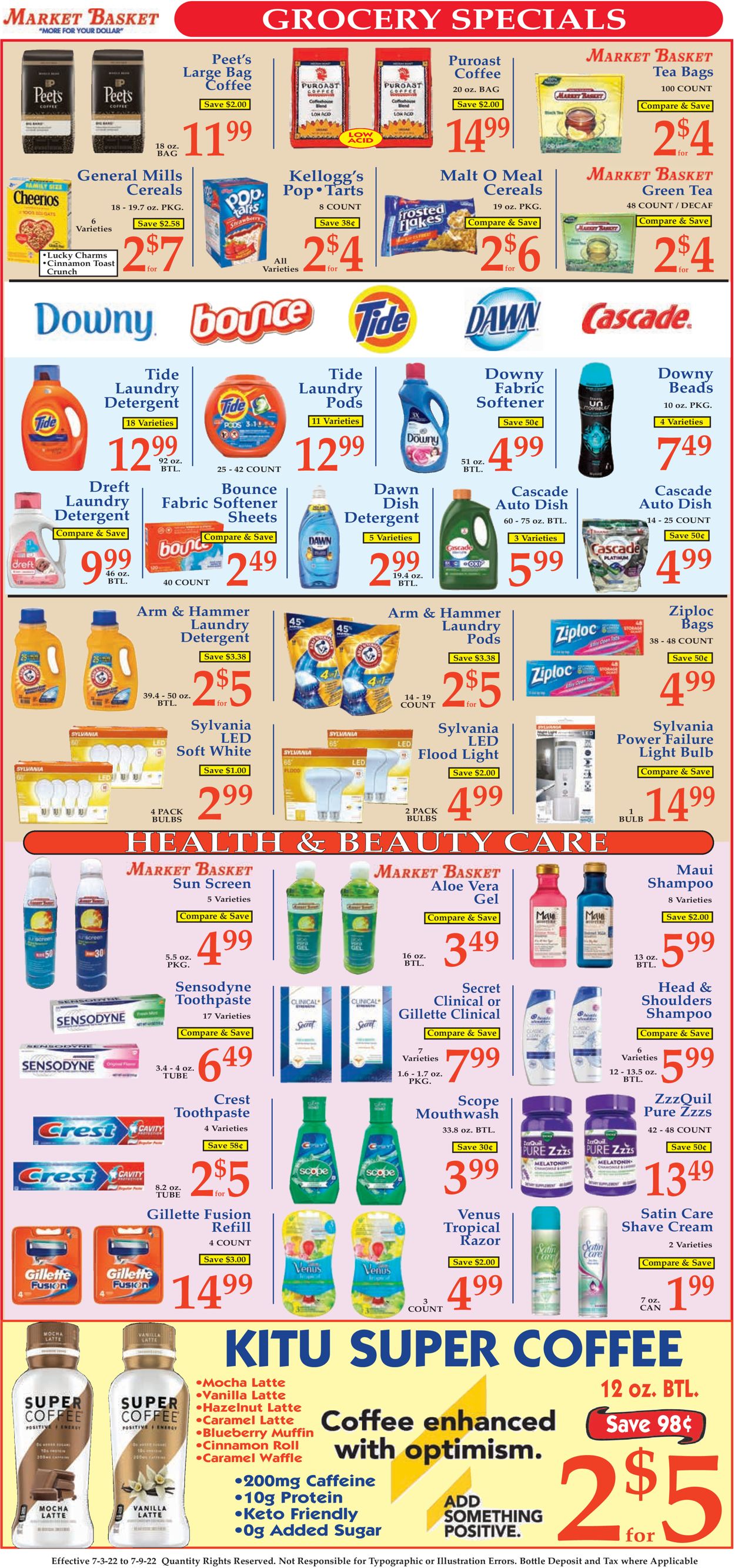 Market Basket Ad from 07/03/2022